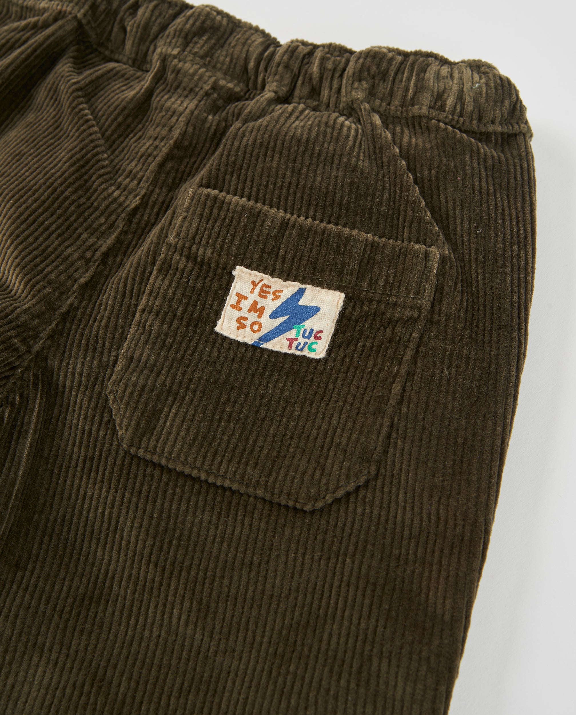TucTuc Pantaloni Bambino Velluto Coste Verde Oliva Morbidi