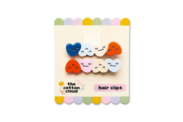 Cotton Cloud Set Mollette Cuori clip acetato bimba
