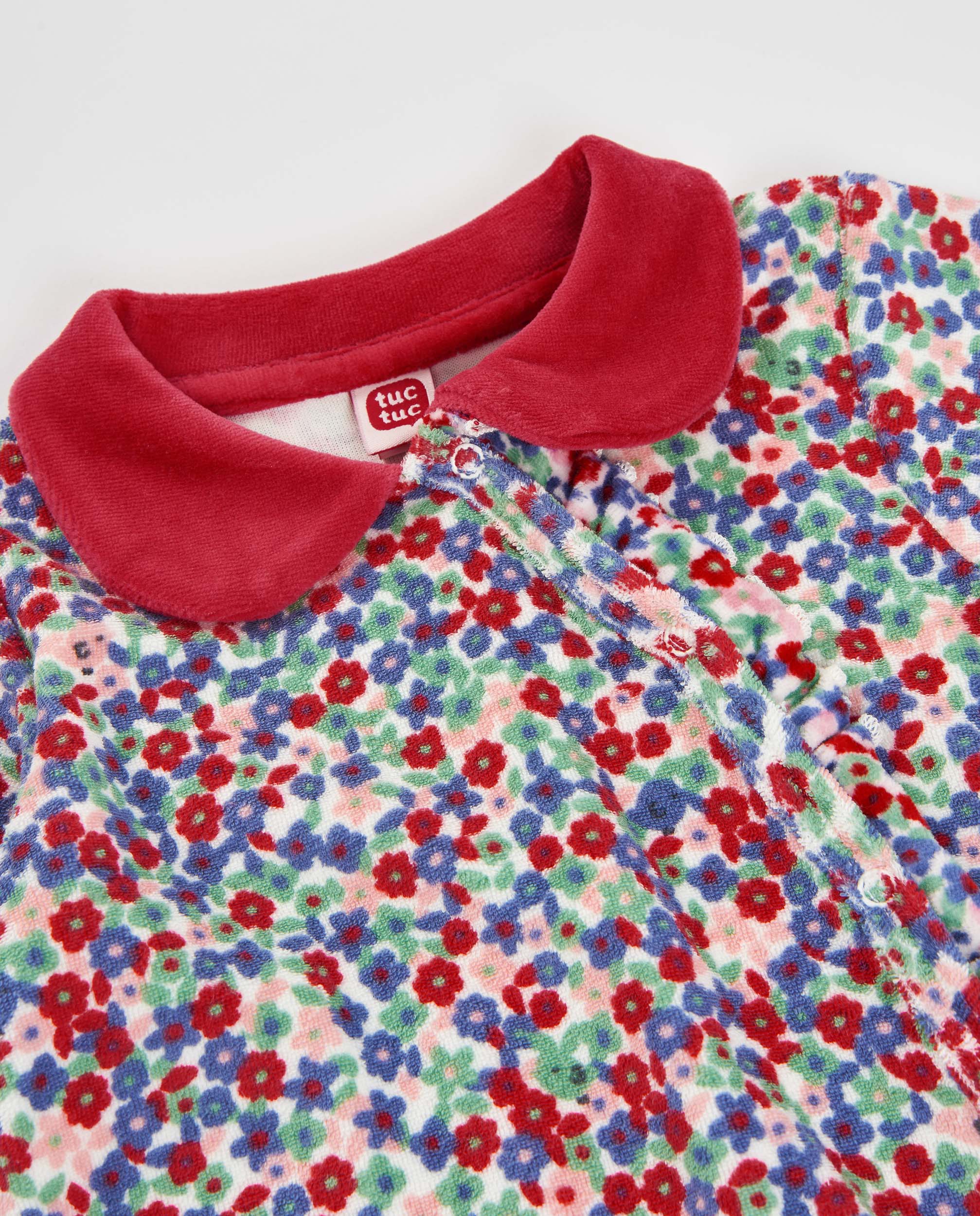 TucTuc Tutine Tutina Neonato Cotone Floreale con Piedini