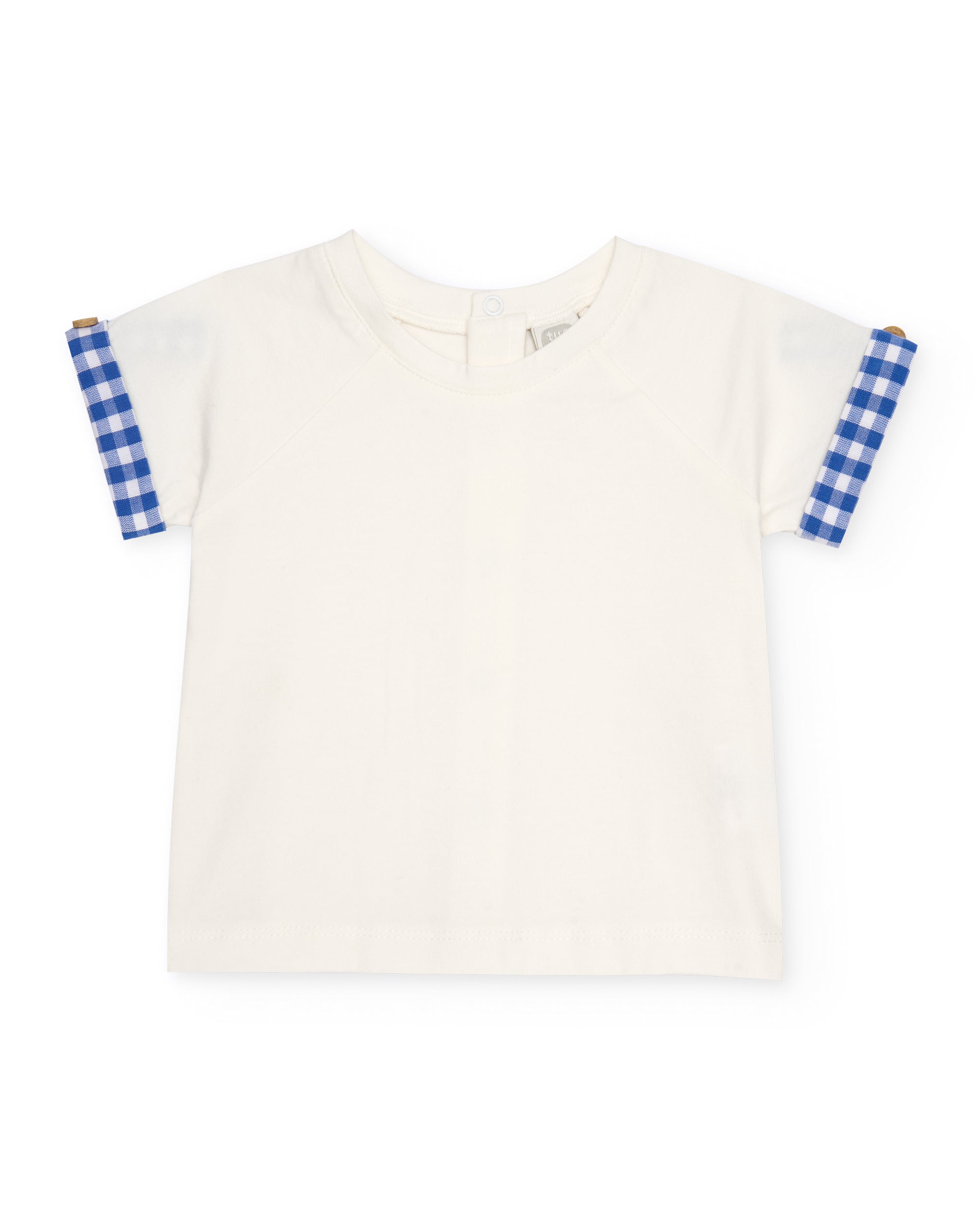 TucTuc Completi completino neonato blu vichy tasche cotone