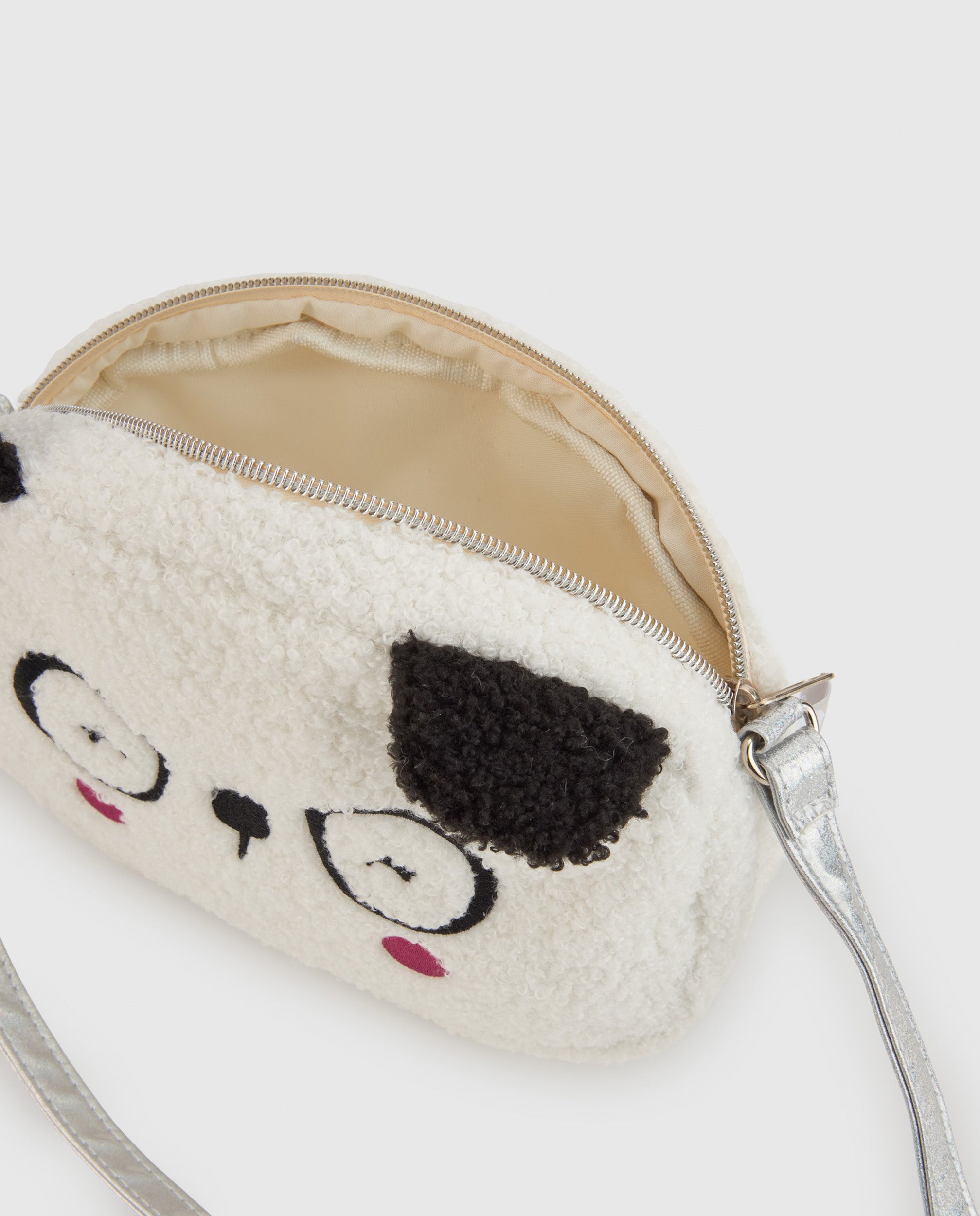 TucTuc Accessori Borsa bambina peluche panda bianca