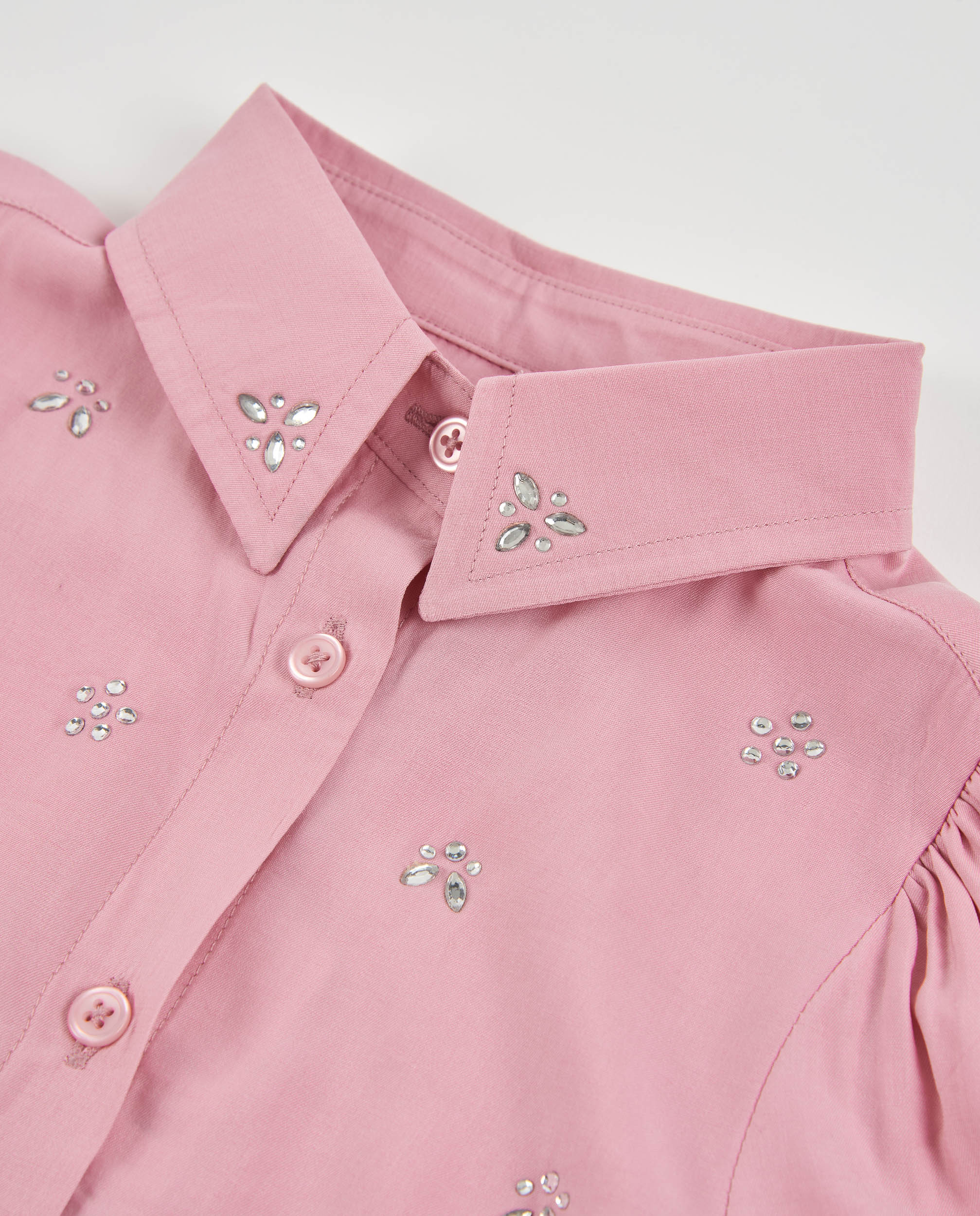 TucTuc Camicette Camicia bambina tela gemme rosa