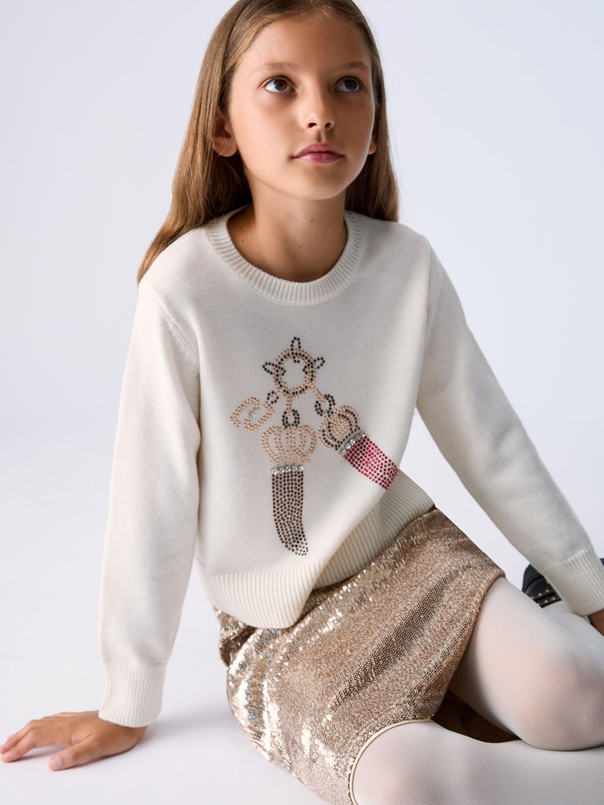 Liu Jo Maglia in Lana Jacquard con Strass Taglia L