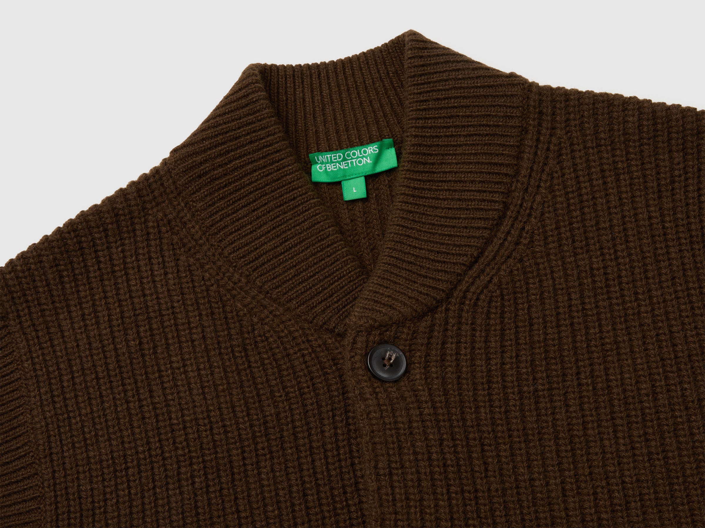 United Colors of Benetton Gilet Lana Abbottonato Collo Bomber