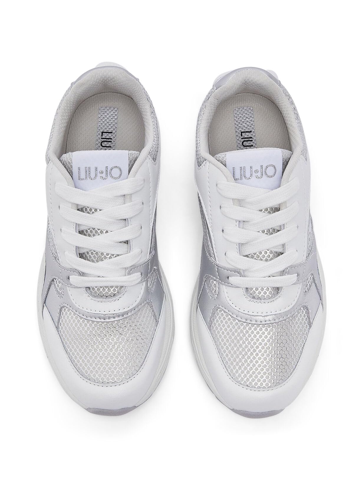 Liu Jo Scarpe Sneakers Mesh Metallizzato Bianco