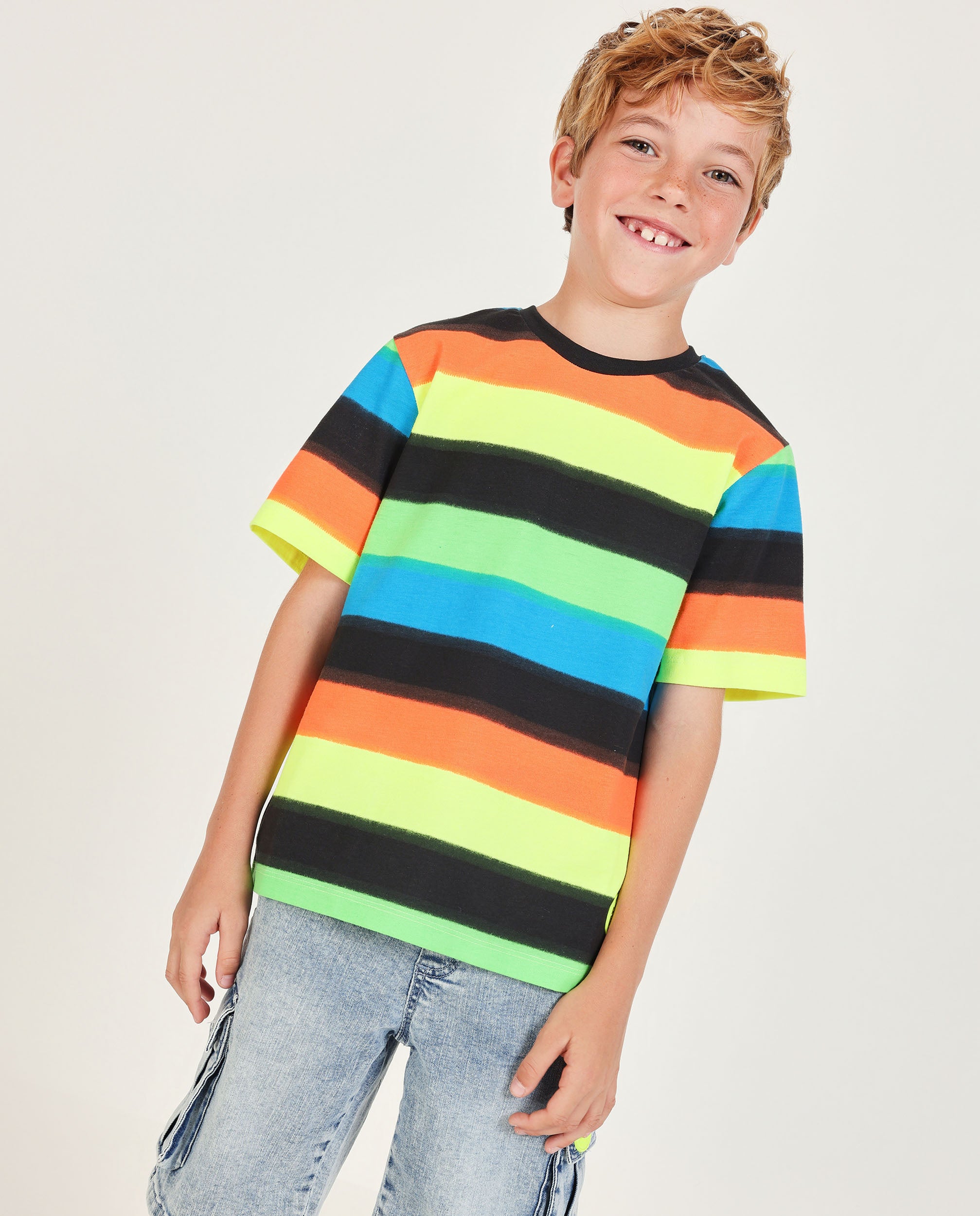 TucTuc Magliette T-shirt righe bambino multicolore cotone