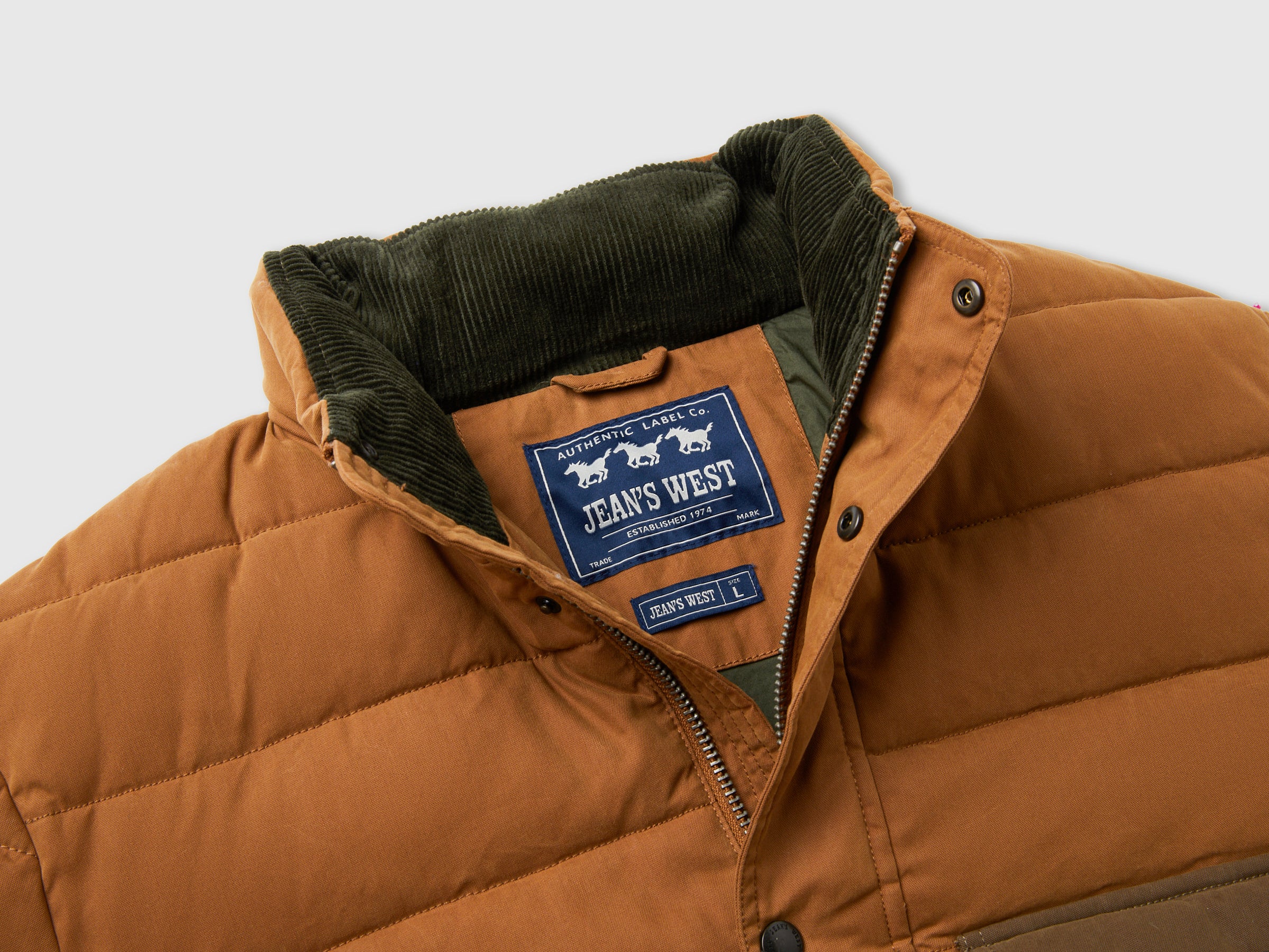 Benetton Giacca Pesante Trapuntata Nylon Cotone Velluto