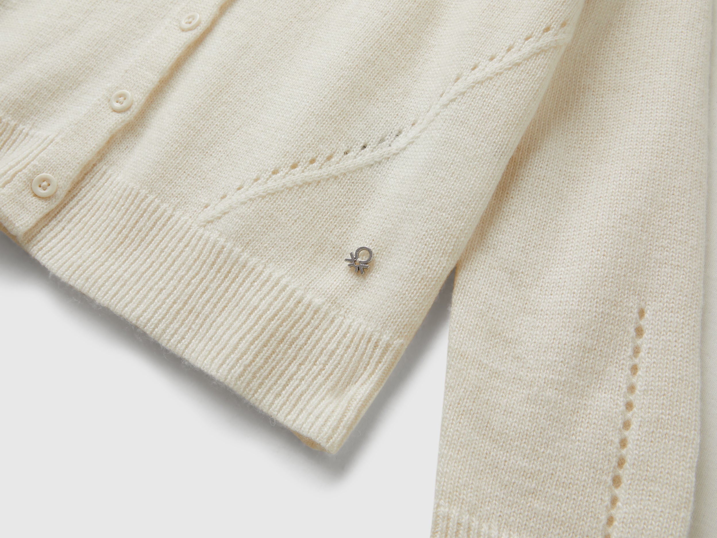 United Colors of Benetton Cardigan maglia viscosa collo coreana