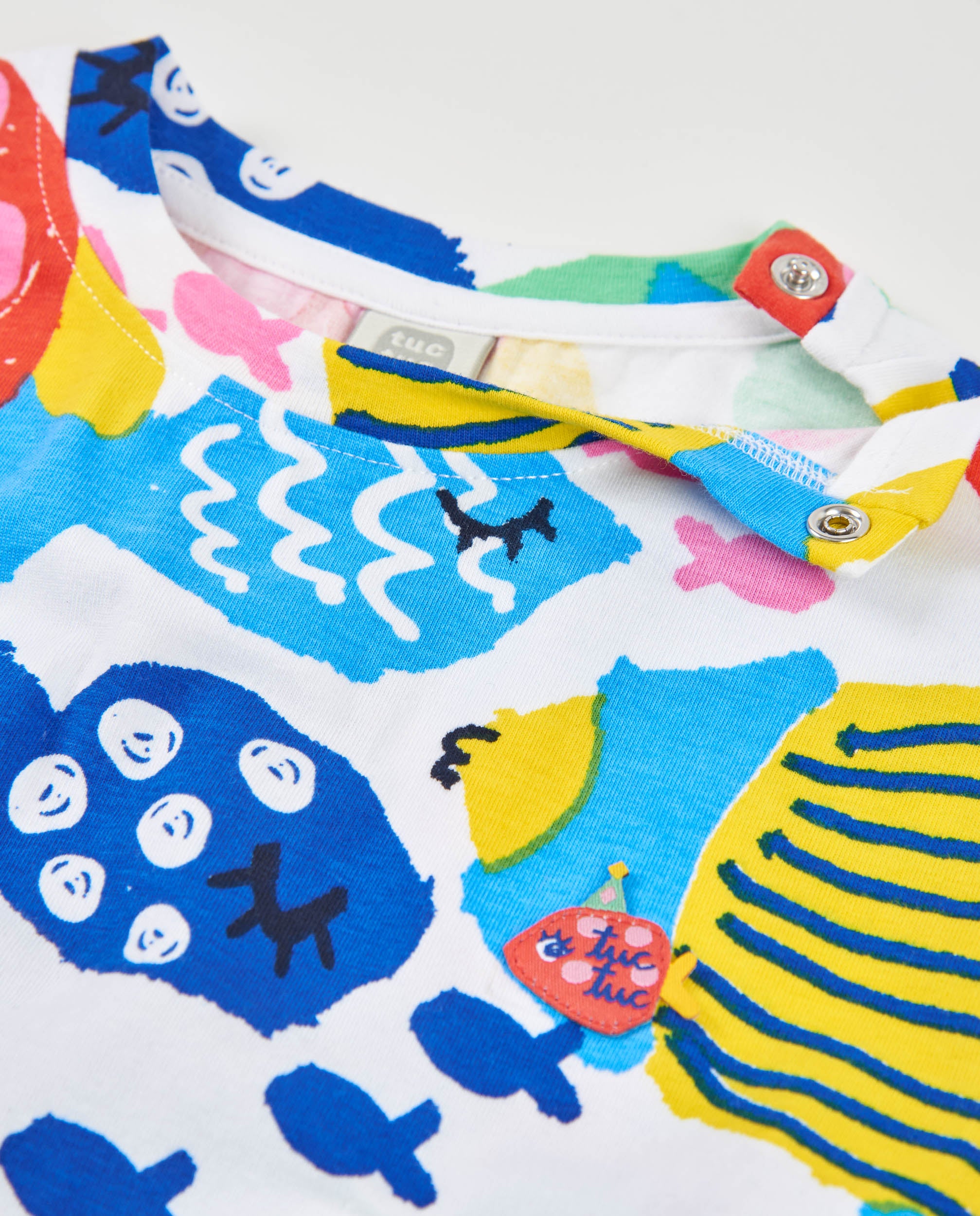 TucTuc T-Shirt Bambina Multicolore Nodo Frontale