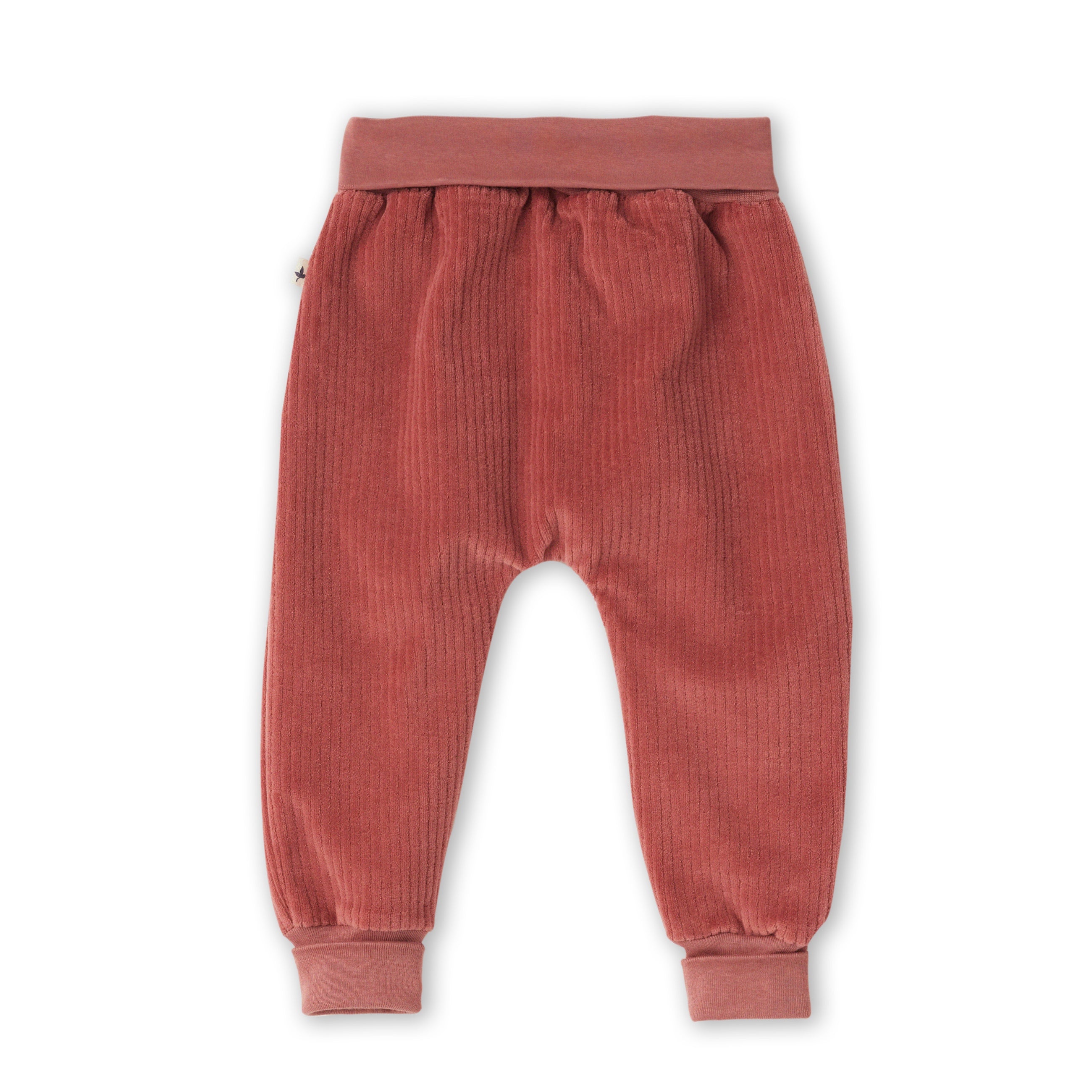 Leela pantaloni coste Baby Malva Scuro cotone bio