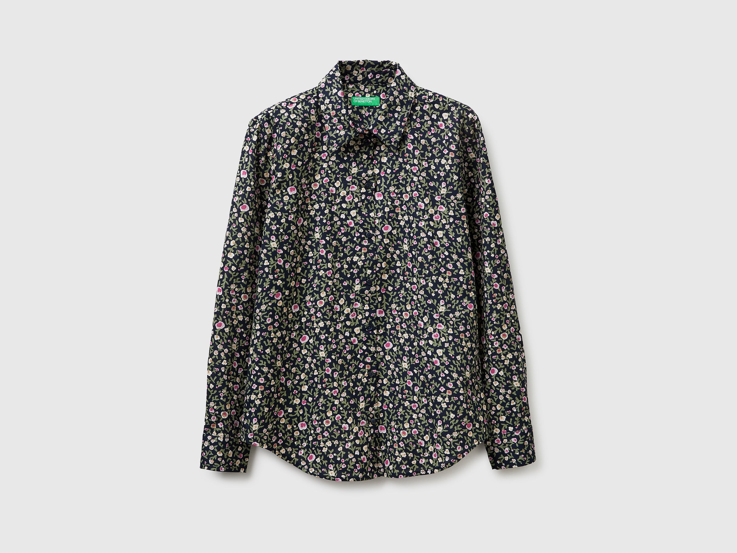 Benetton Patterned shirt camicia cotone fantasia taglia M