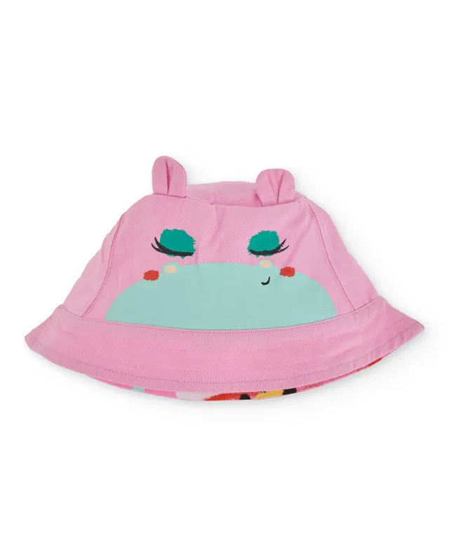 TucTuc Accessori cappellino bambina cotone rosa reversibile sole