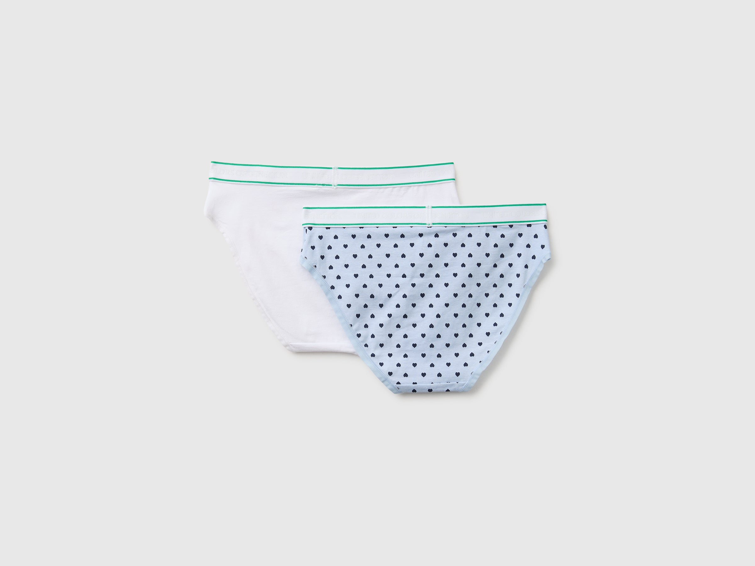 United Colors of Benetton Underwear Slip cotone logo 7-8 anni 2 pezzi