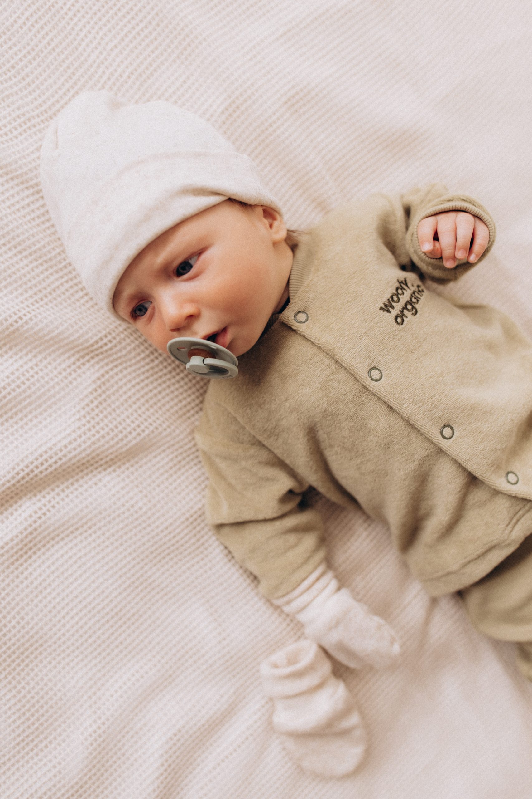 Woolly Organic SS26 Cappellino Neonato Tencel Beanie