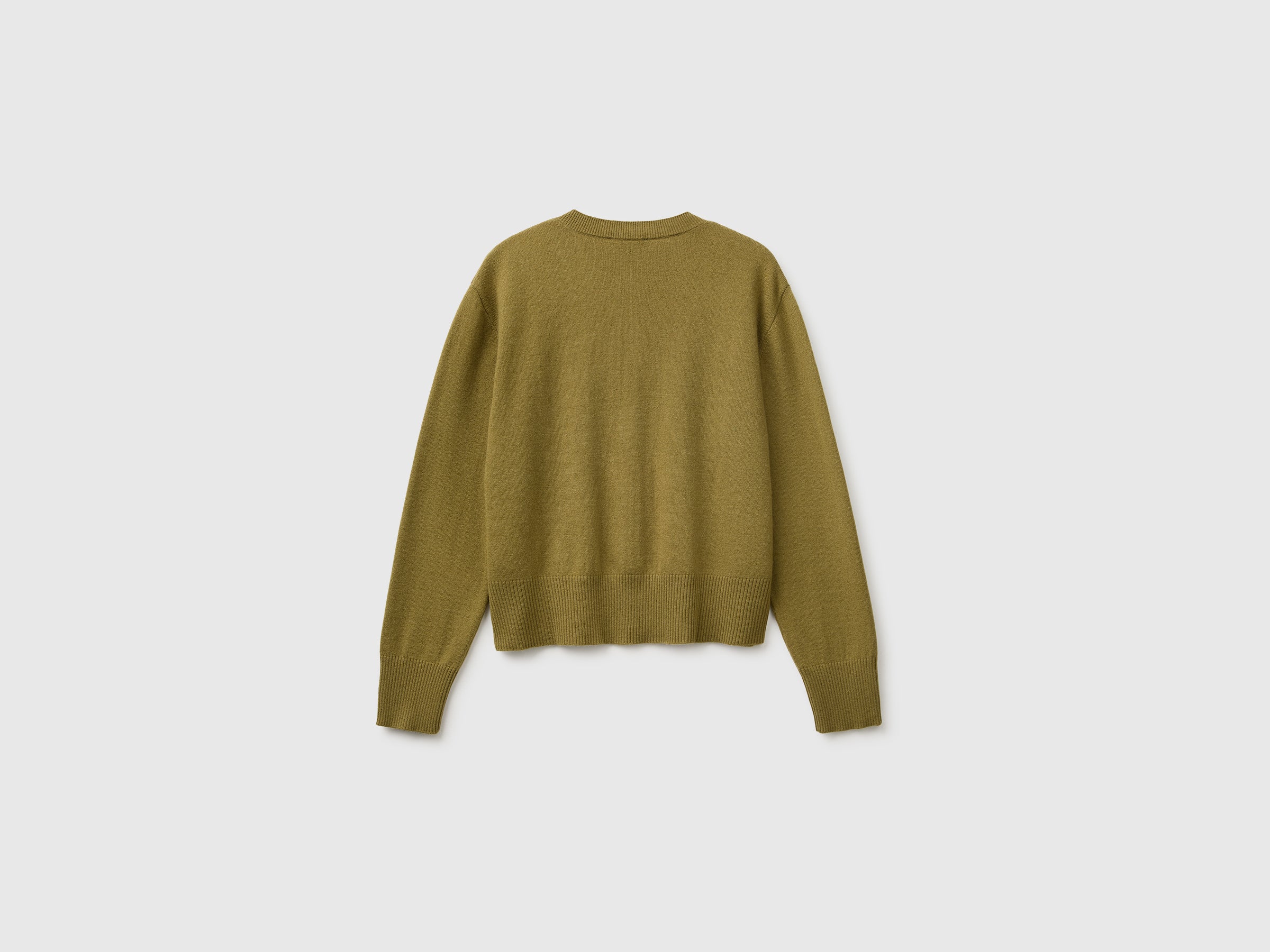Benetton Cardigan cashmere lana girocollo bottoni