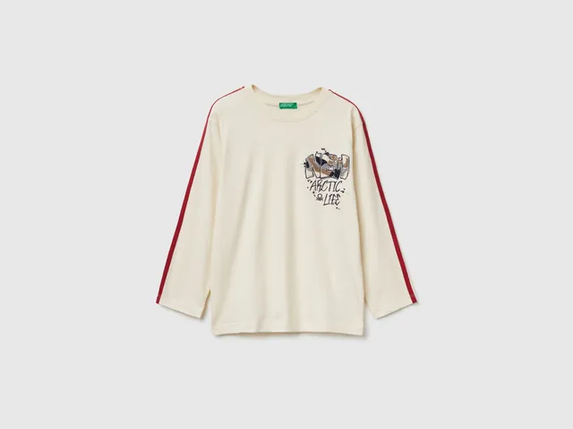 United Colors of Benetton T-shirt with graffiti print maglietta S cotone