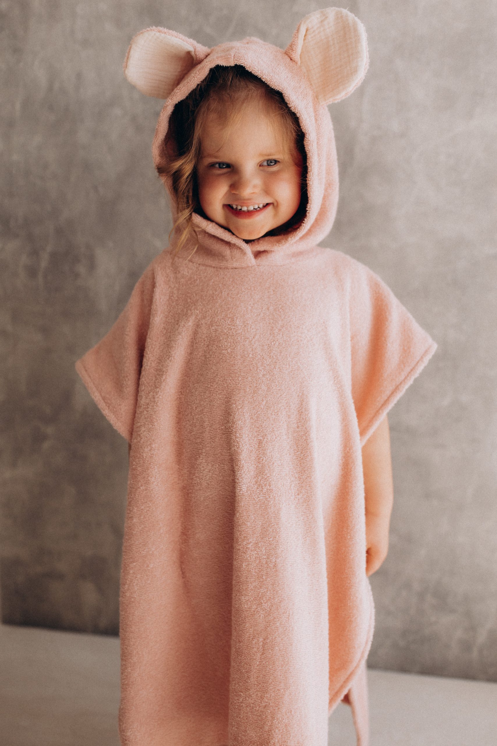 Woolly Organic After Bath poncho bimbo orecchie topo cotone bio