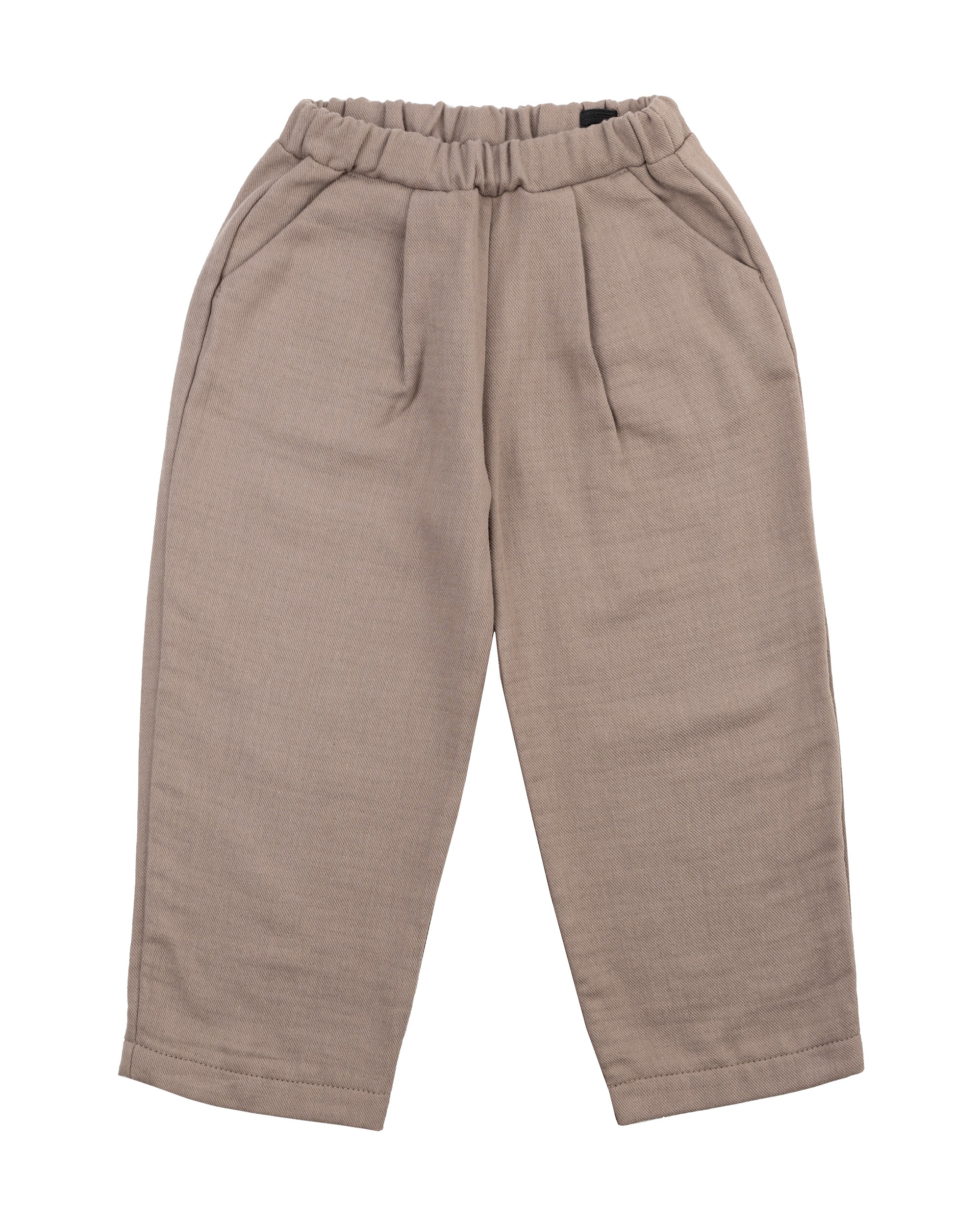 Woolly Organic Kids Trousers pantaloni AW26 cotone Taupe