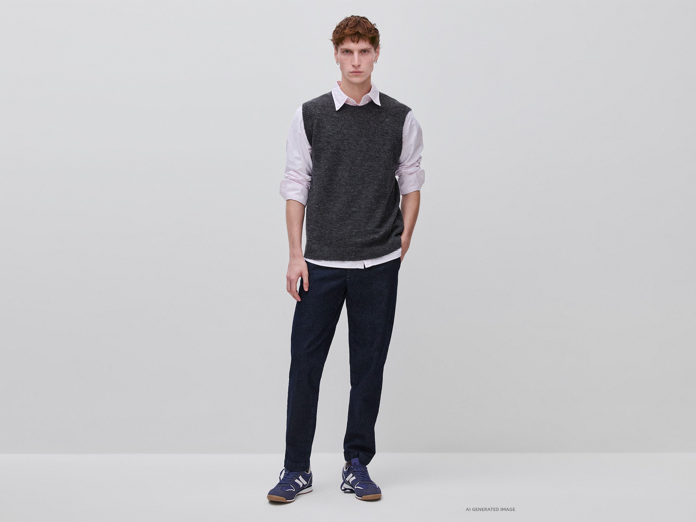 United Colors of Benetton gilet alpaca gilet uomo M lana stretch