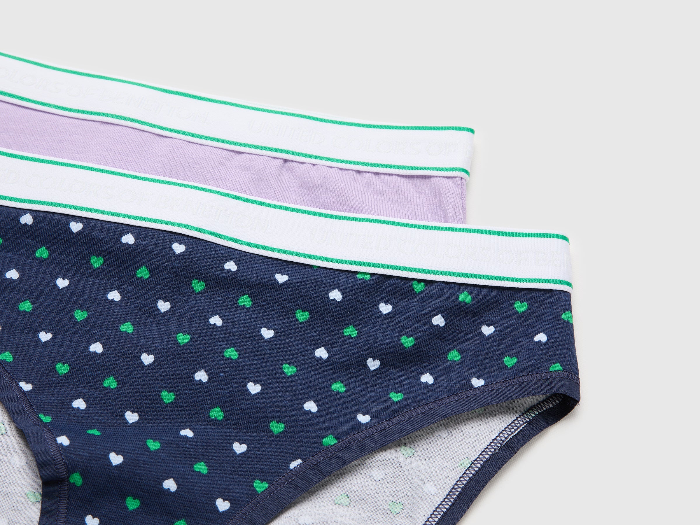 United Colors of Benetton mutandine cotone logo 2 pezzi