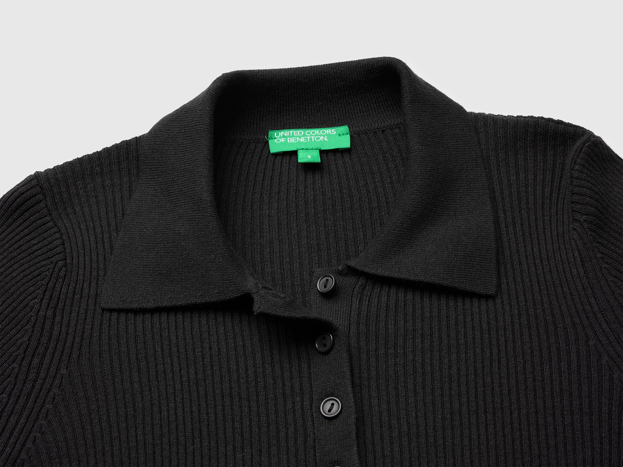 United Colors of Benetton Polo Maglia Lana Seta Maniche Lunghe