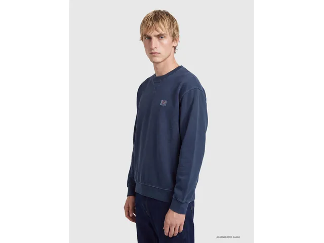 Benetton Felpa Girocollo Cotone Effetto Vintage Taglia L