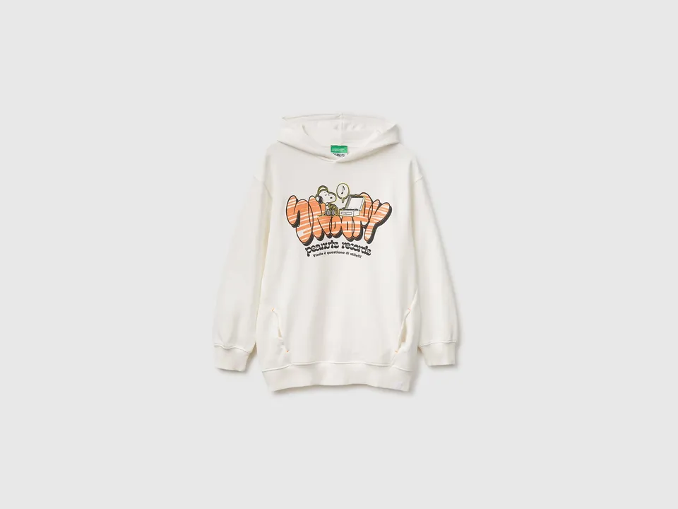 United Colors of Benetton felpa cappuccio Peanuts S cotone