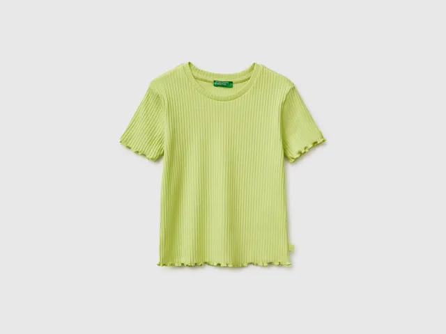 United Colors of Benetton T-shirt slim costine cotone bio M