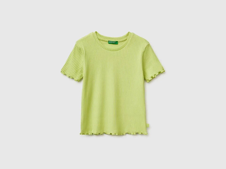 United Colors of Benetton T-shirt slim costine cotone bio M