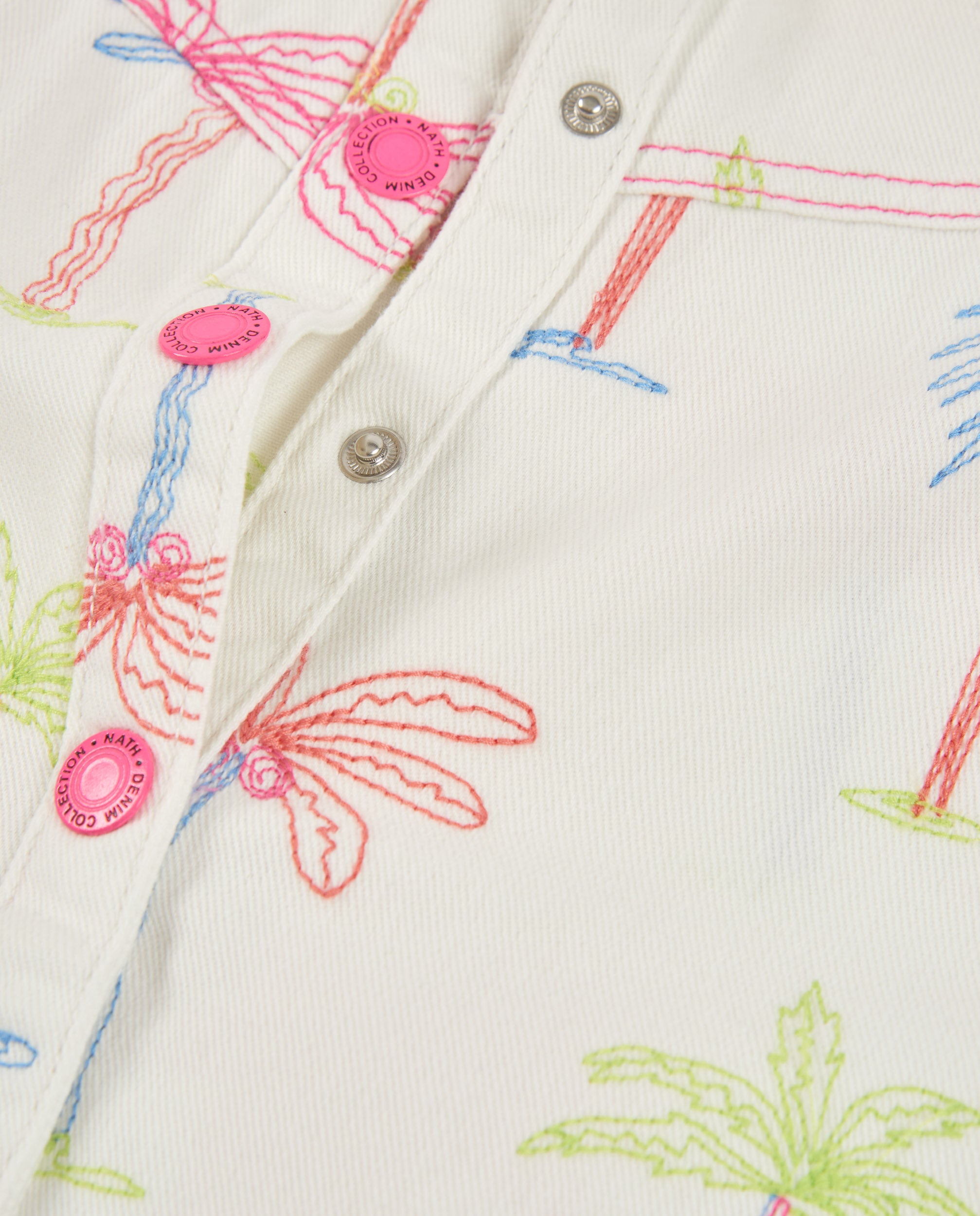 TucTuc Vestiti vestito bambina palme bianco