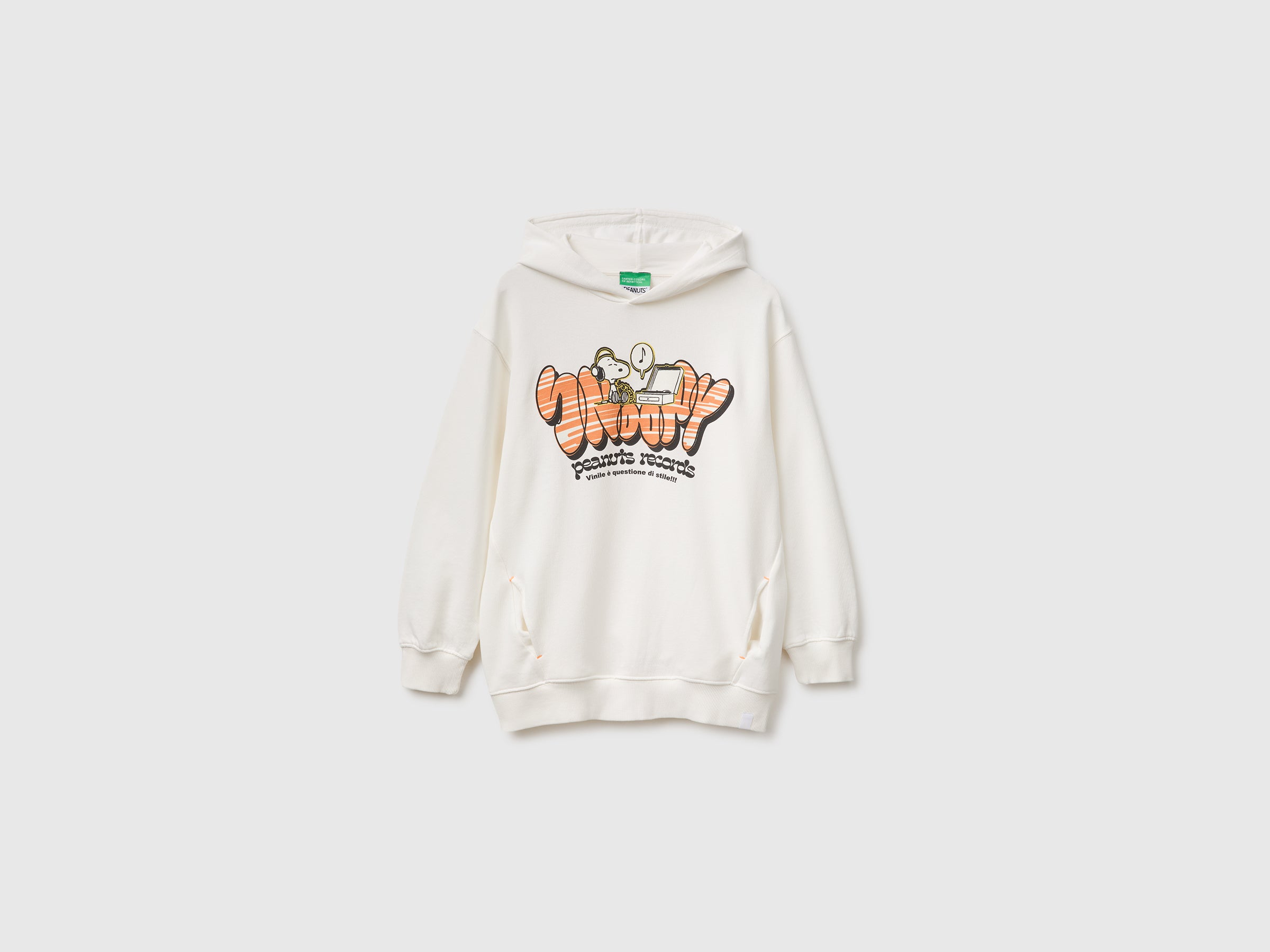 United Colors of Benetton felpa cappuccio Peanuts S cotone