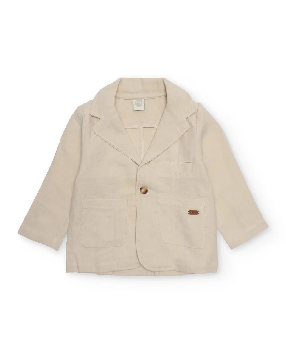 TucTuc Giacche Blazer bambino beige revers