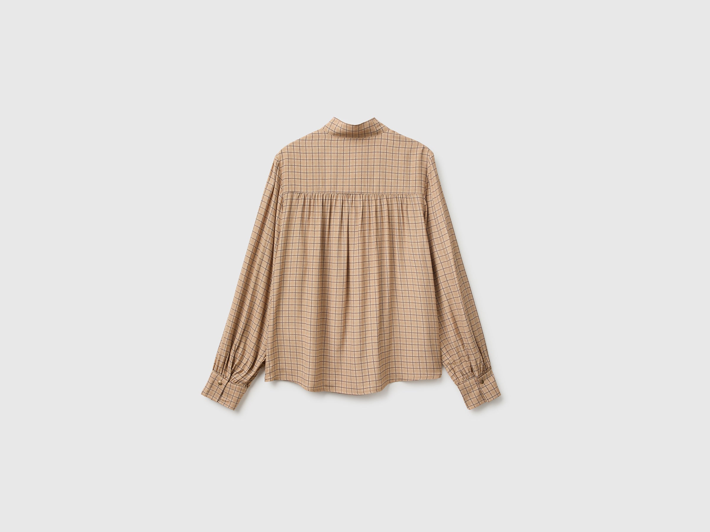 United Colors of Benetton Camicia vichy con fiocco blusa S