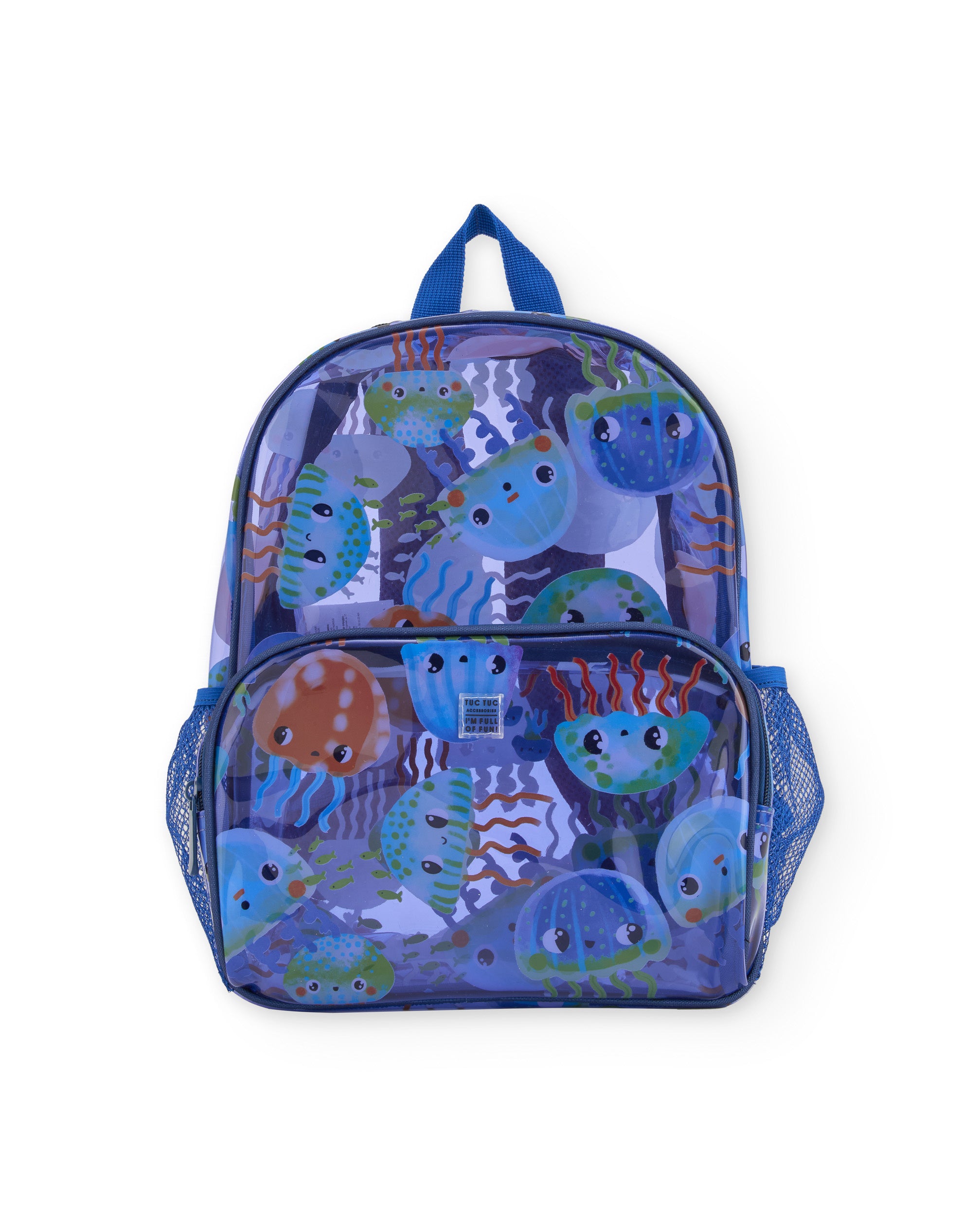 TucTuc Zaino Bambino Blu Meduse con Tasca Zip
