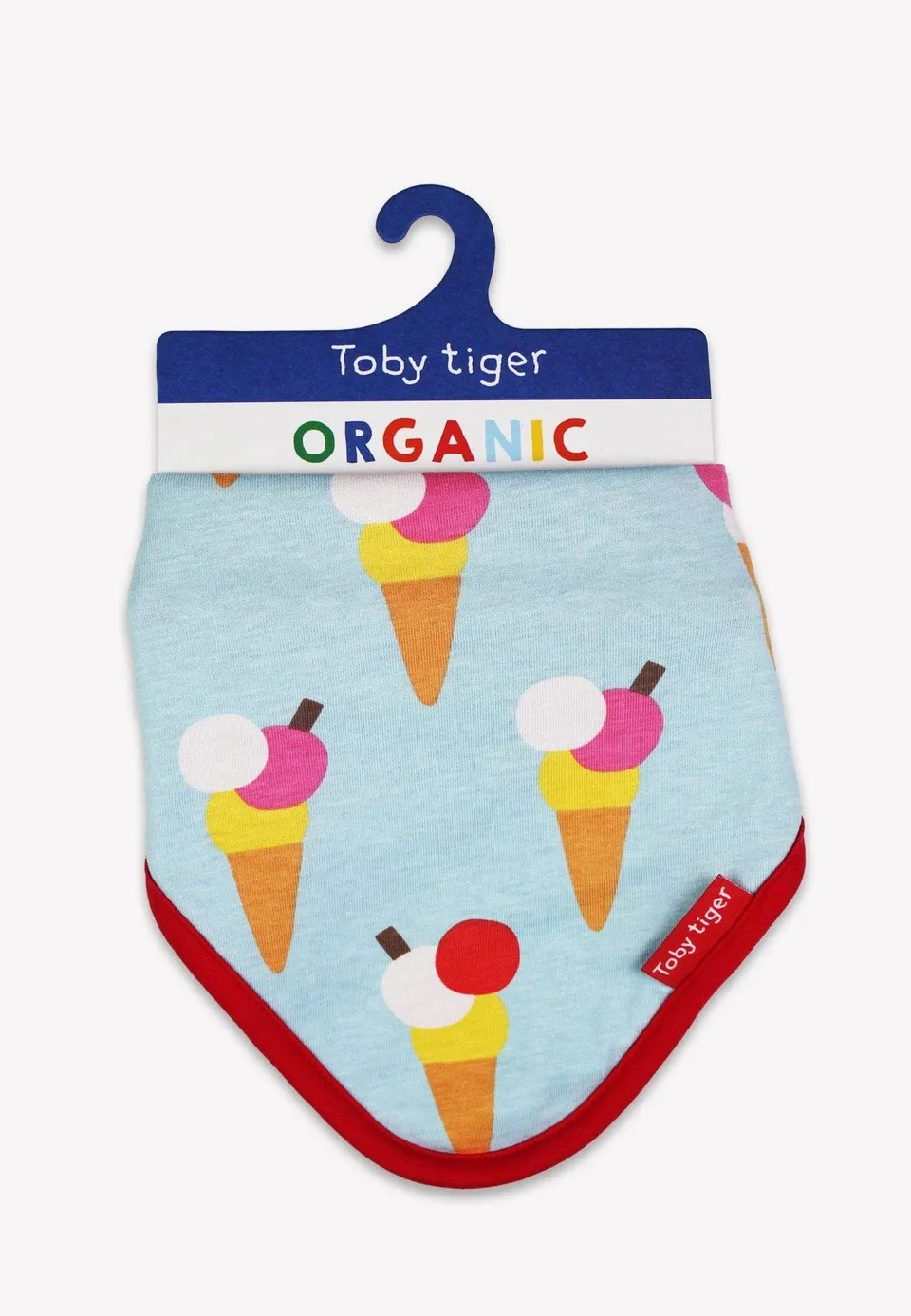 Toby Tiger bavaglino triangolo gelato cotone bio