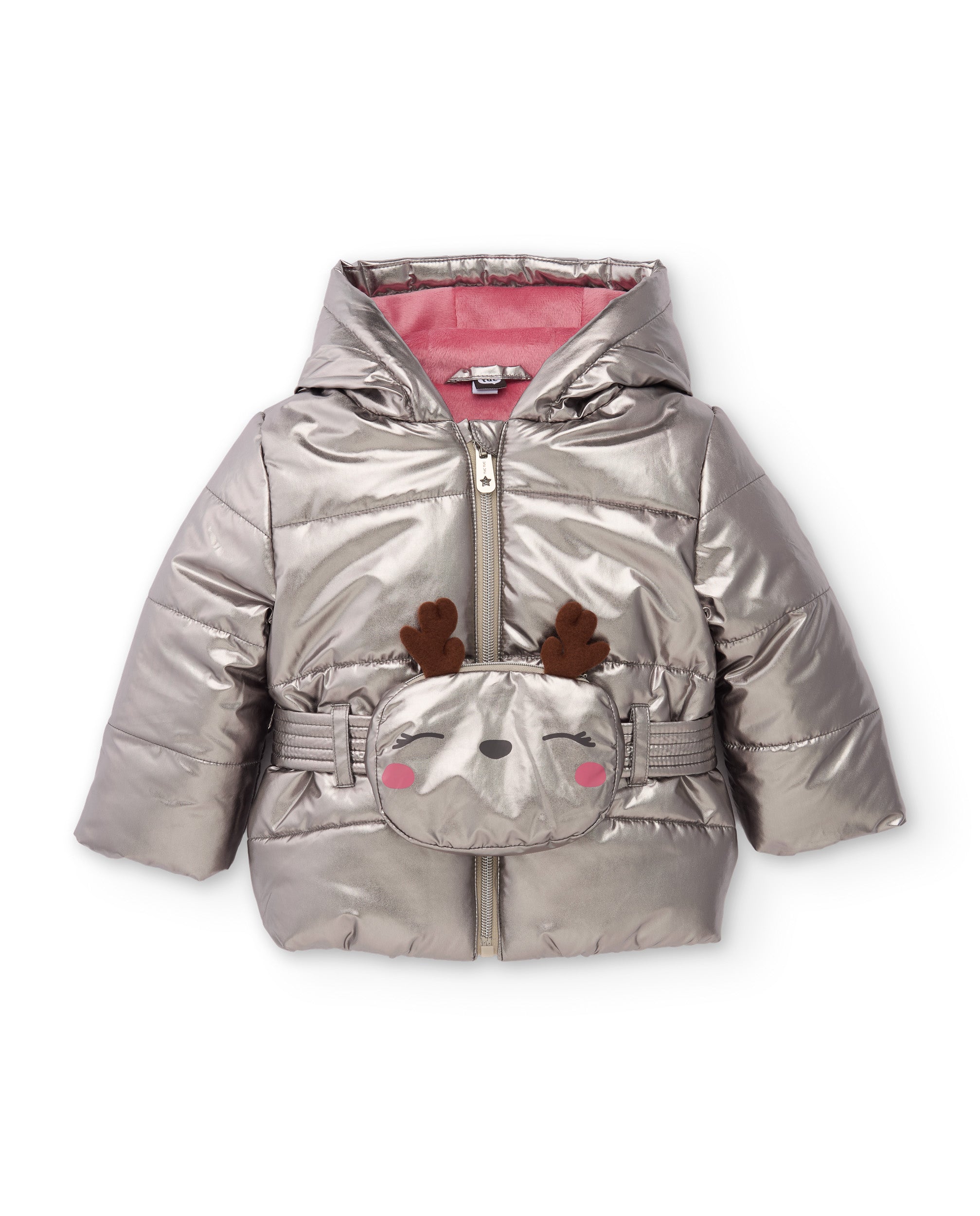 TucTuc Cappotti cappotto bambina argento imbottito con cappuccio