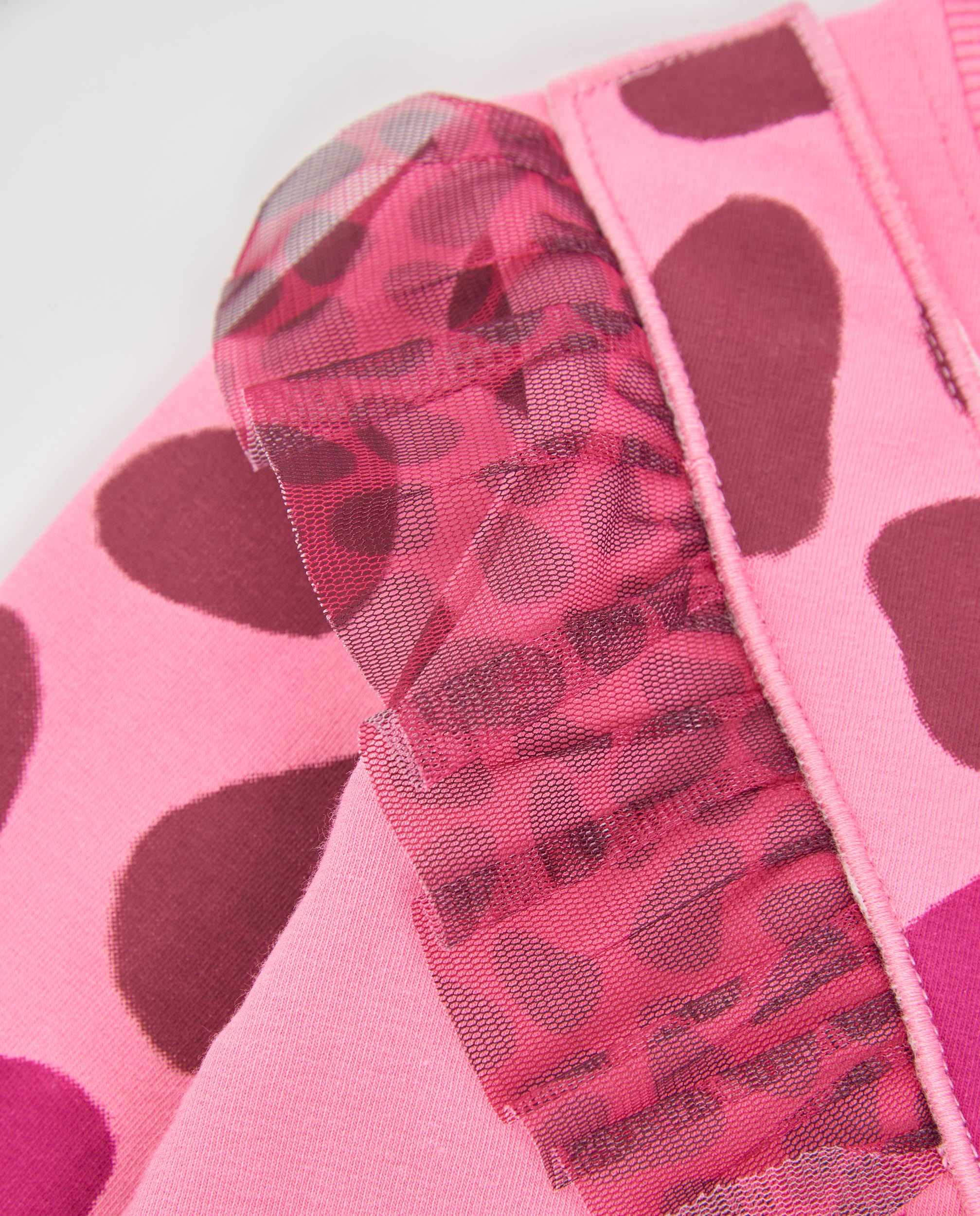 TucTuc Vestiti Vestito felpa animalier rosa tulle giraffa