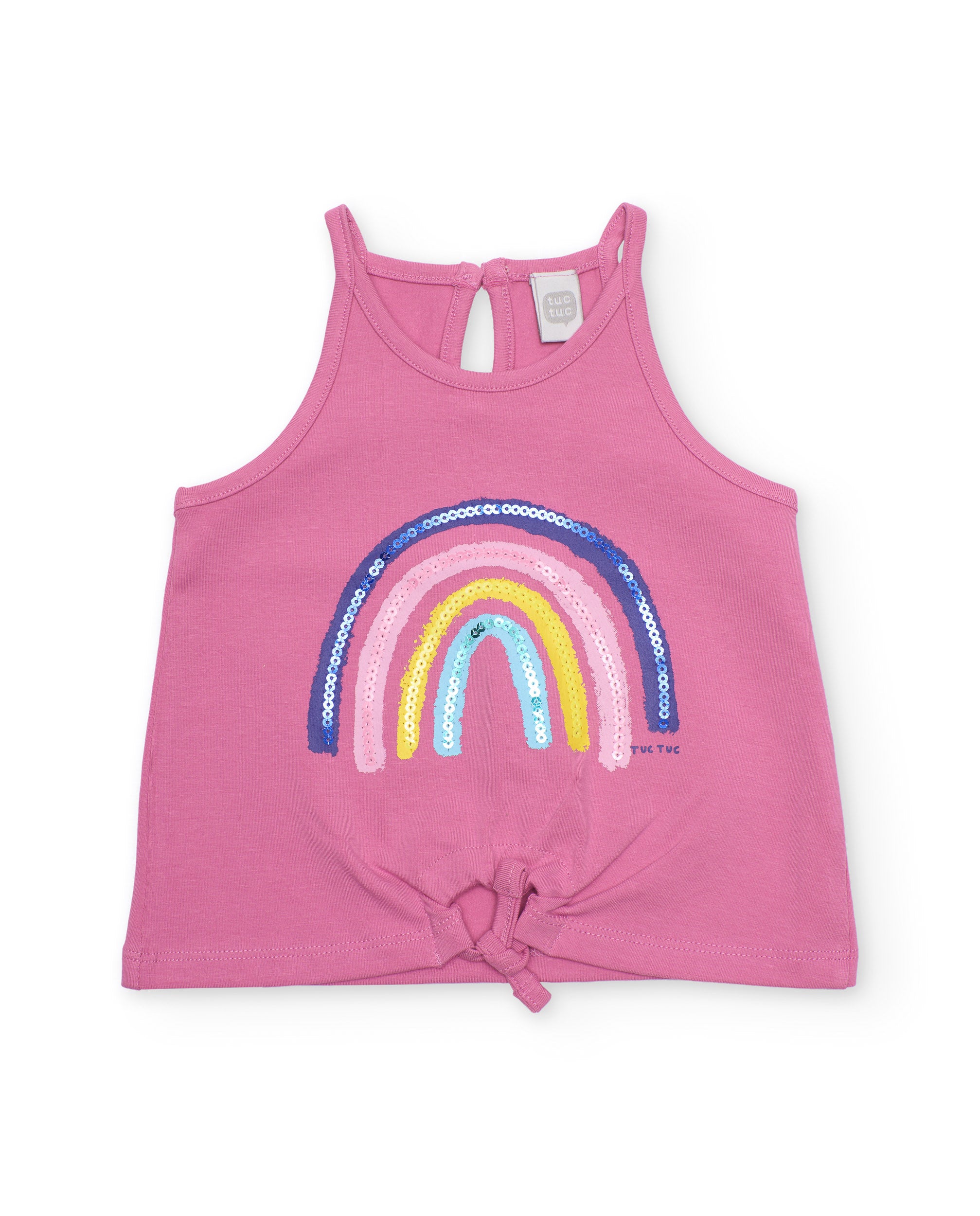 TucTuc Completi Set Bambina Canotta Rosa Gonna Righe