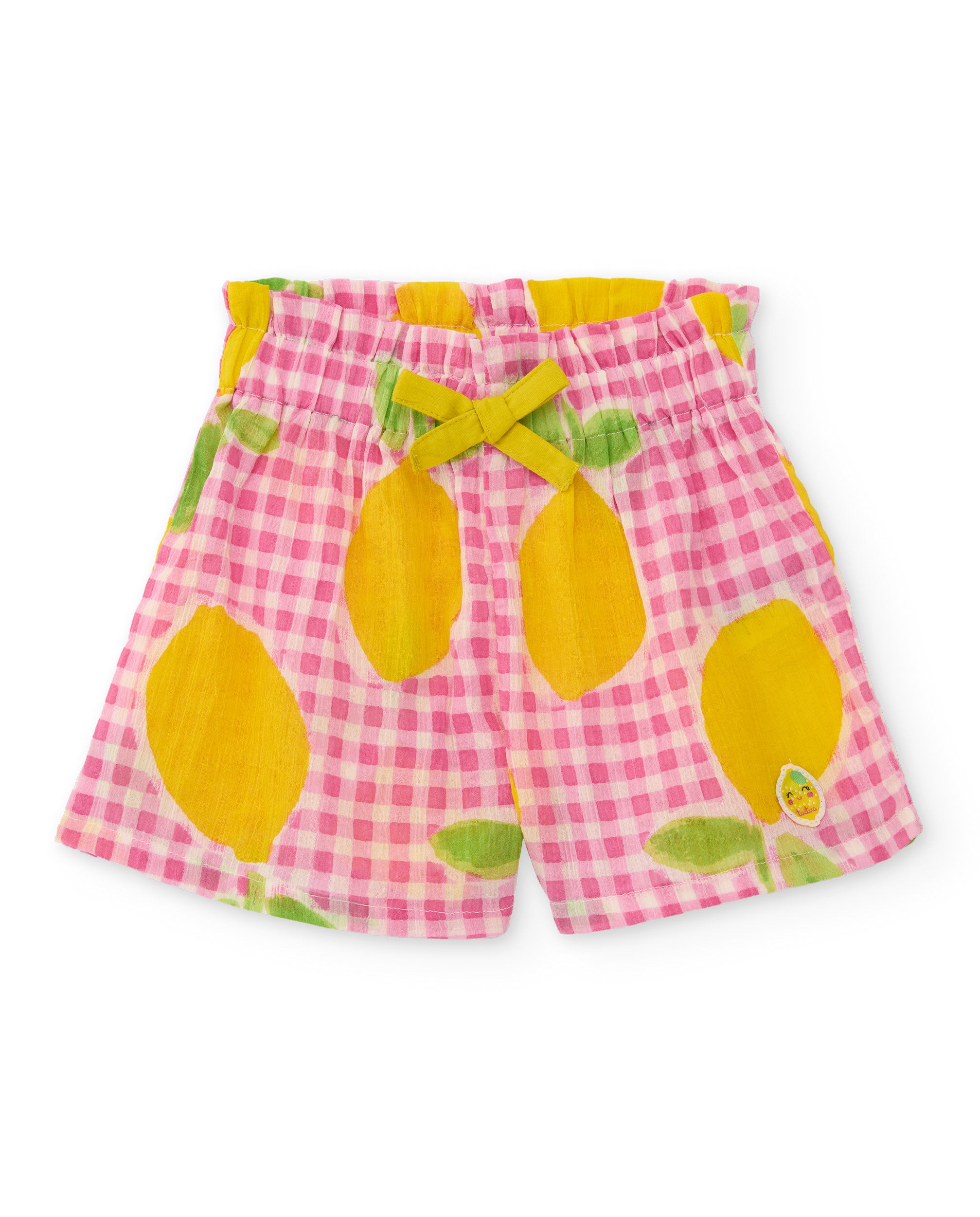 TucTuc Bermuda short limoni quadretti rosa bambina