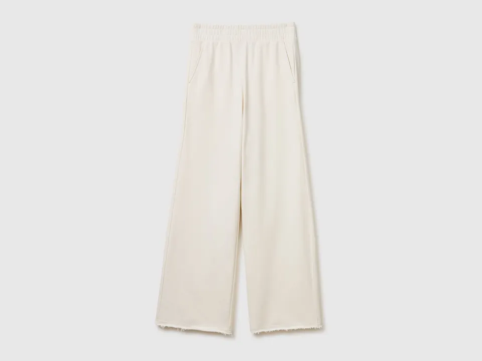 United Colors of Benetton Pantaloni Tuta Cotone Gamba Larga