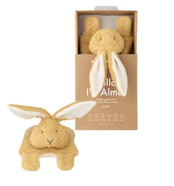 Woolly Organic Bunny cuscinetto noccioli ciliegia 34 cm
