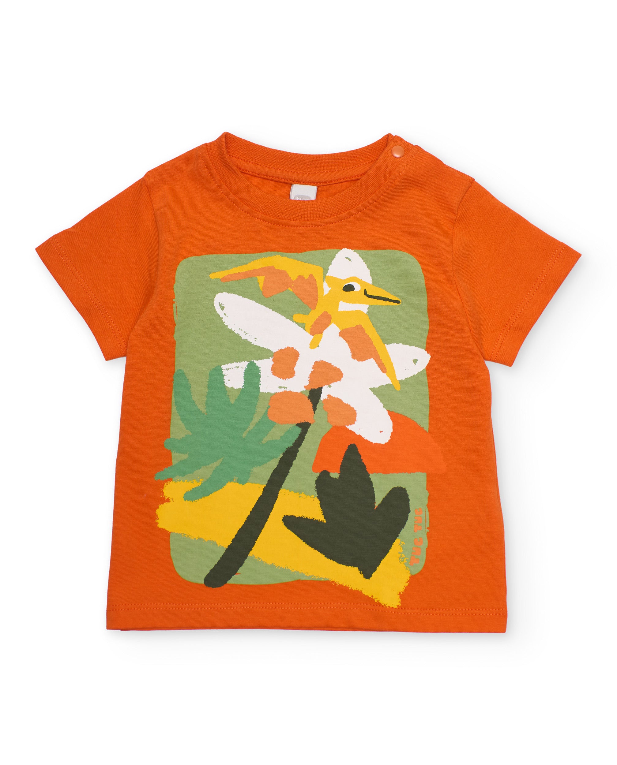 TucTuc Magliette T-shirt bimbo arancione stampa natura