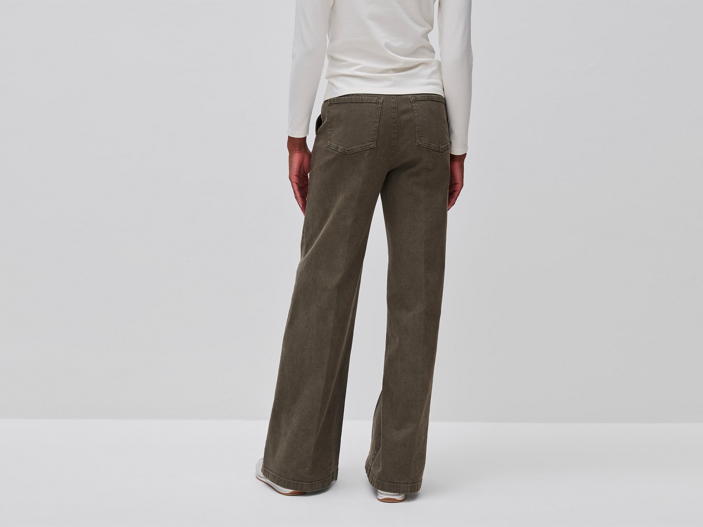 United Colors of Benetton Wide-Leg pantaloni palazzo cotone 42 gamba larga