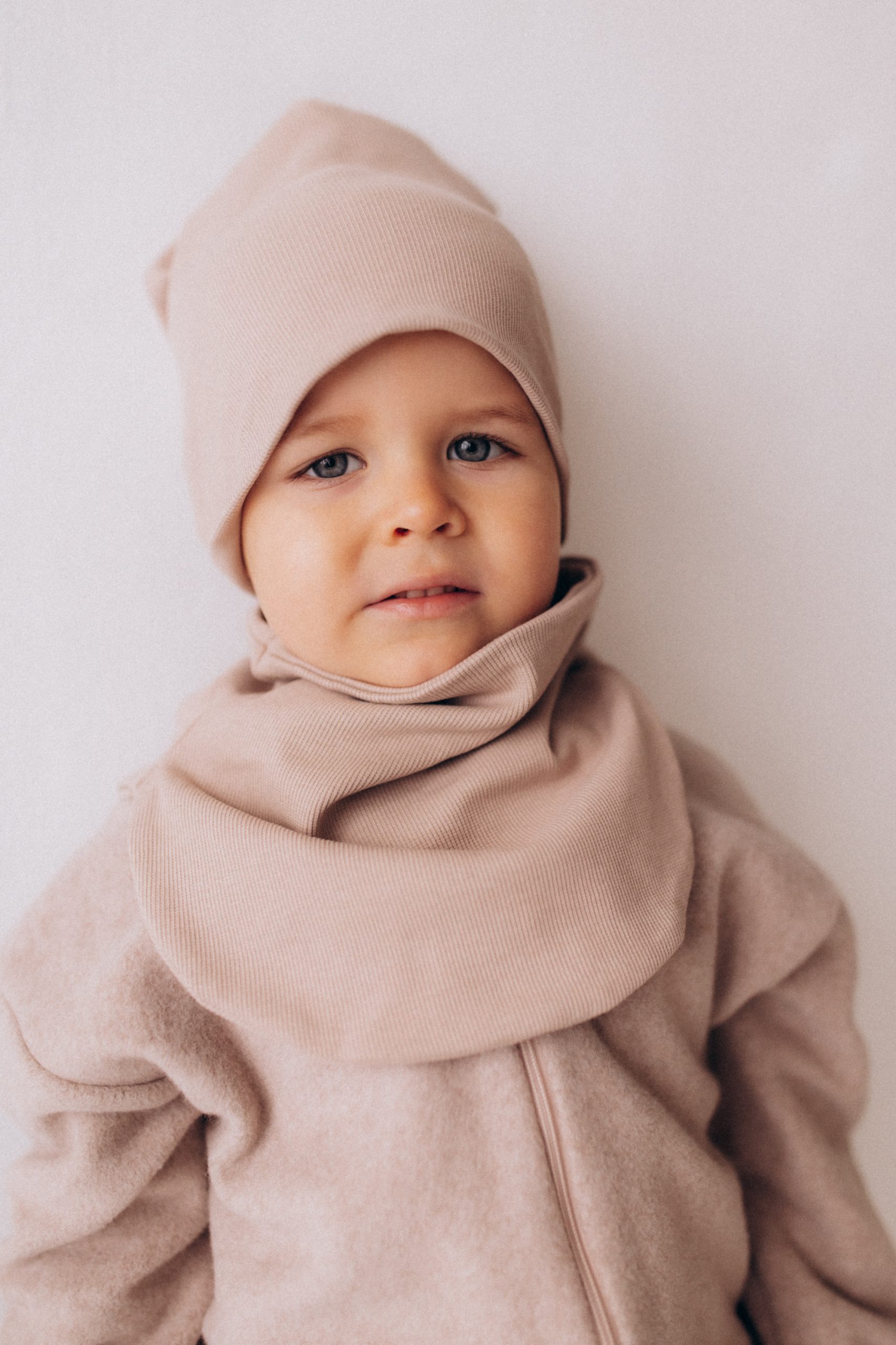 Woolly Organic Beanie Cappello Neonato Cotone Costina