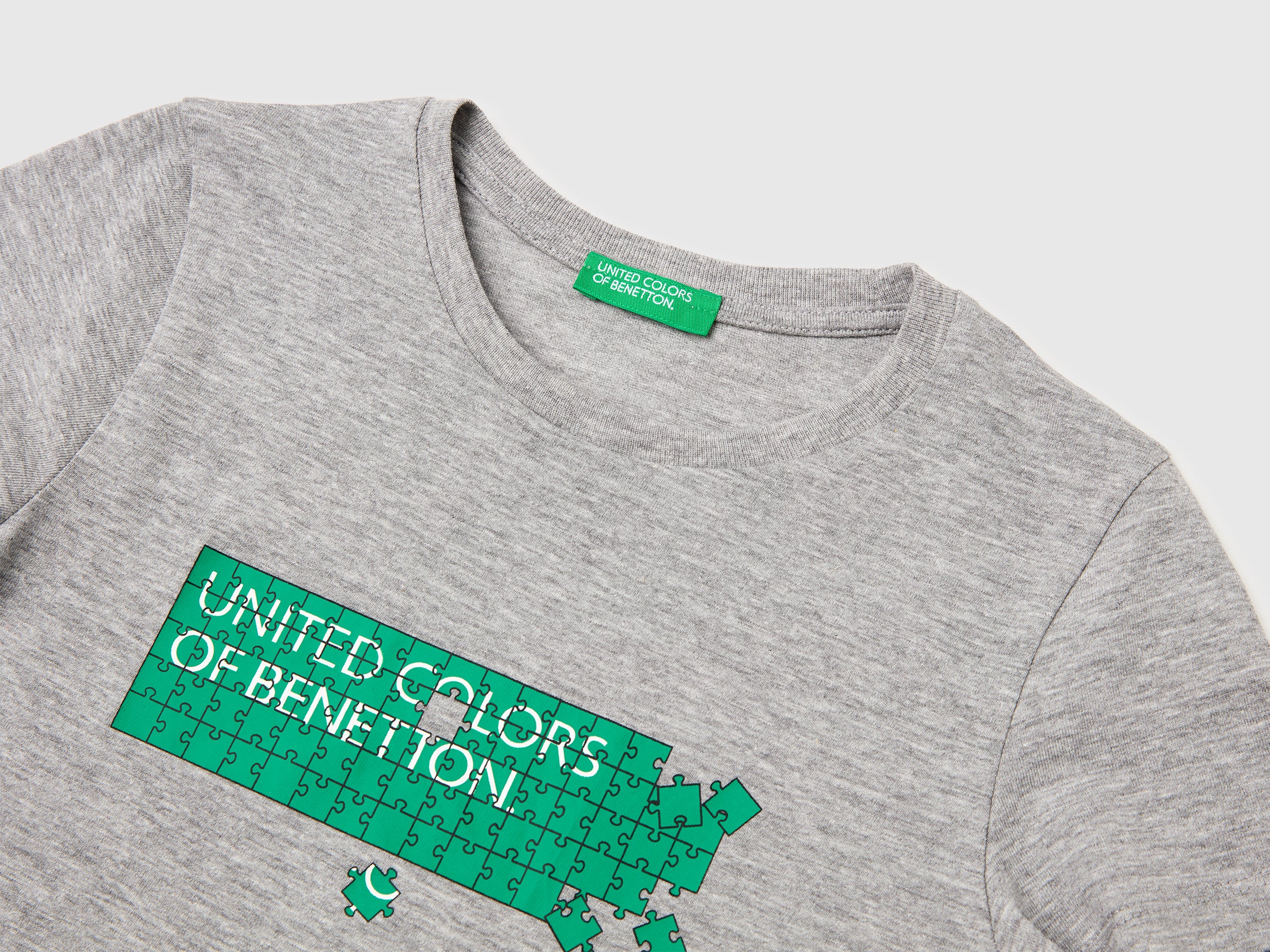 United Colors of Benetton t-shirt bimbo cotone bio logo 104