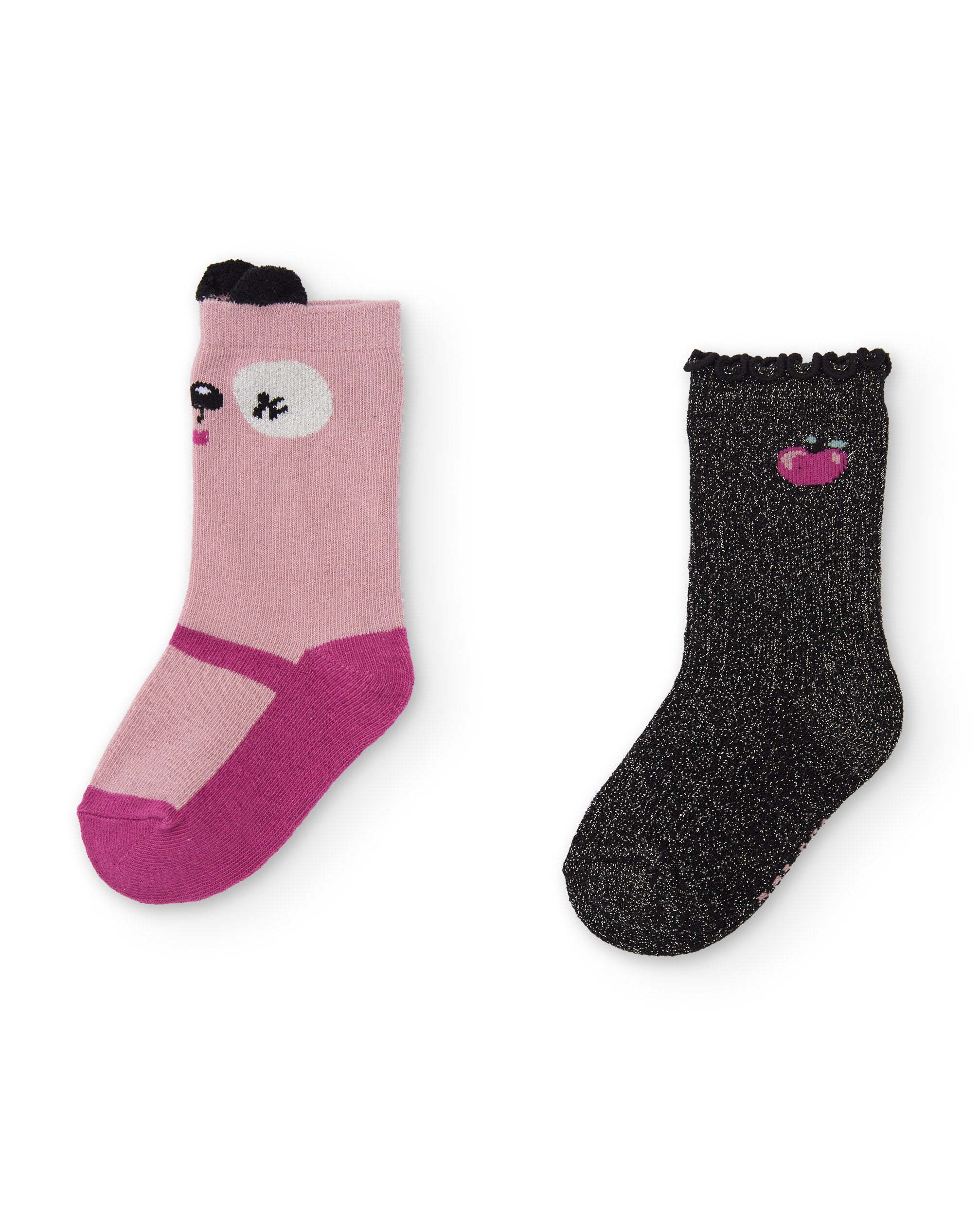 TucTuc Accessori Set Calzini Bambina Rosa 2 Paia Tricot