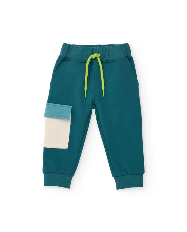 TucTuc Pantaloni Felpa Bambino Tasca Blu Turchese