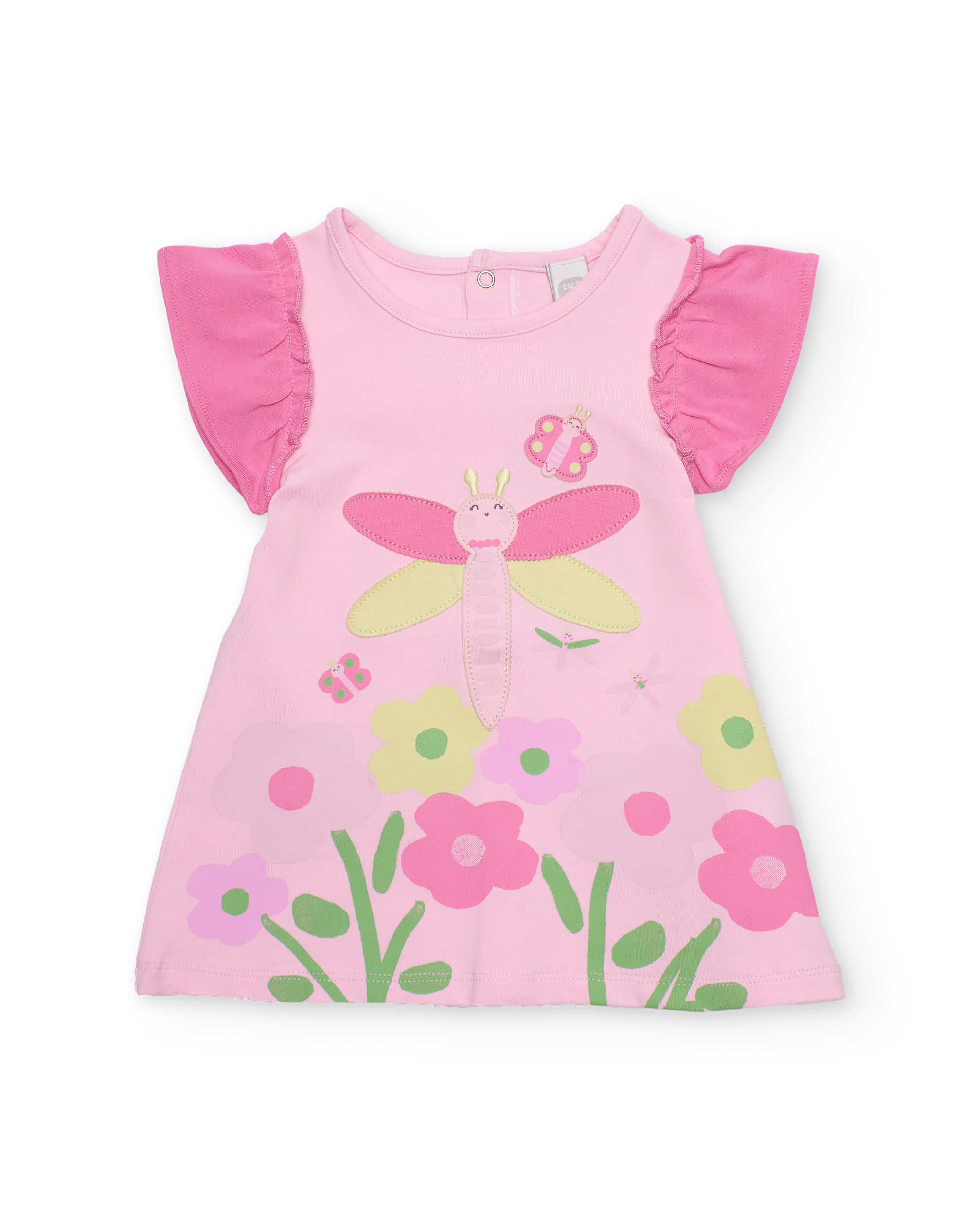 TucTuc Vestiti vestito neonata libellula rosa cotone
