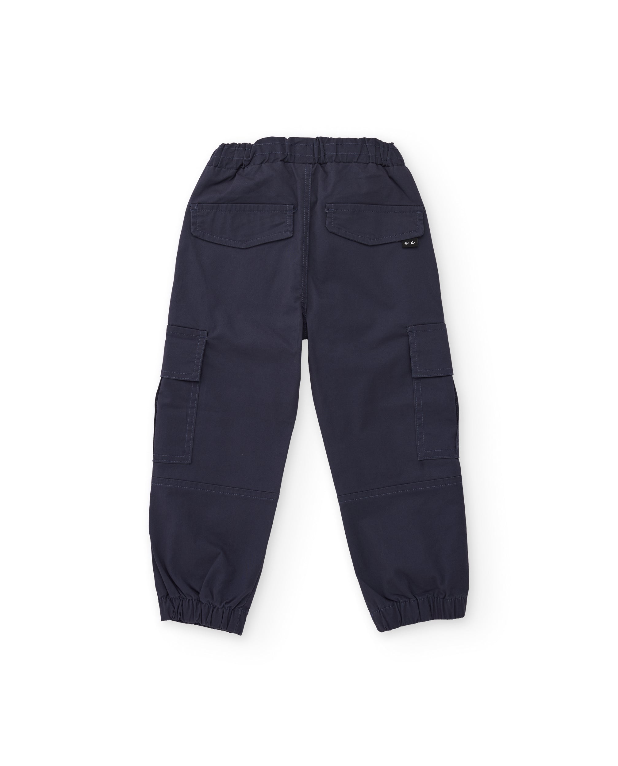 TucTuc Pantaloni Cargo Bambino Blu Marino Cotone Elastico