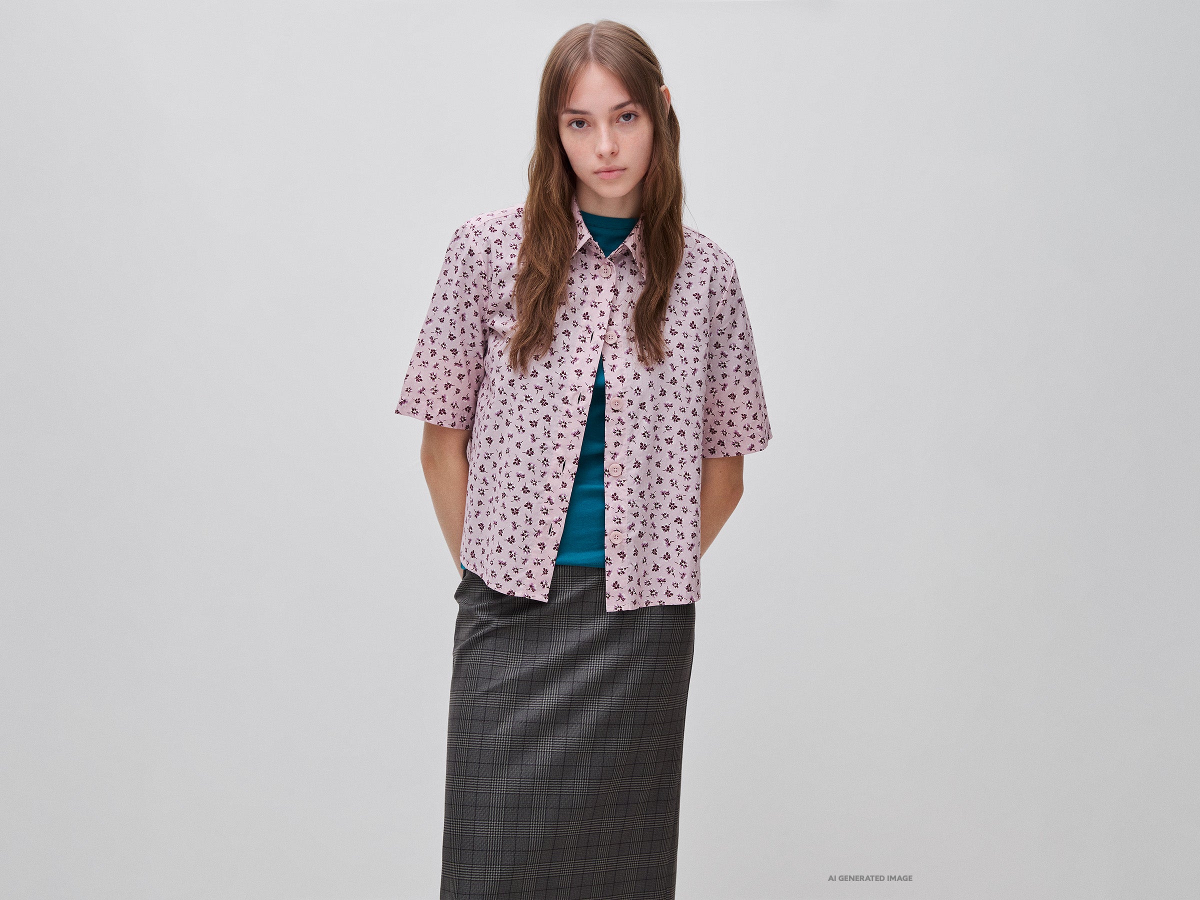 United Colors of Benetton camicia fantasia cotone manica corta